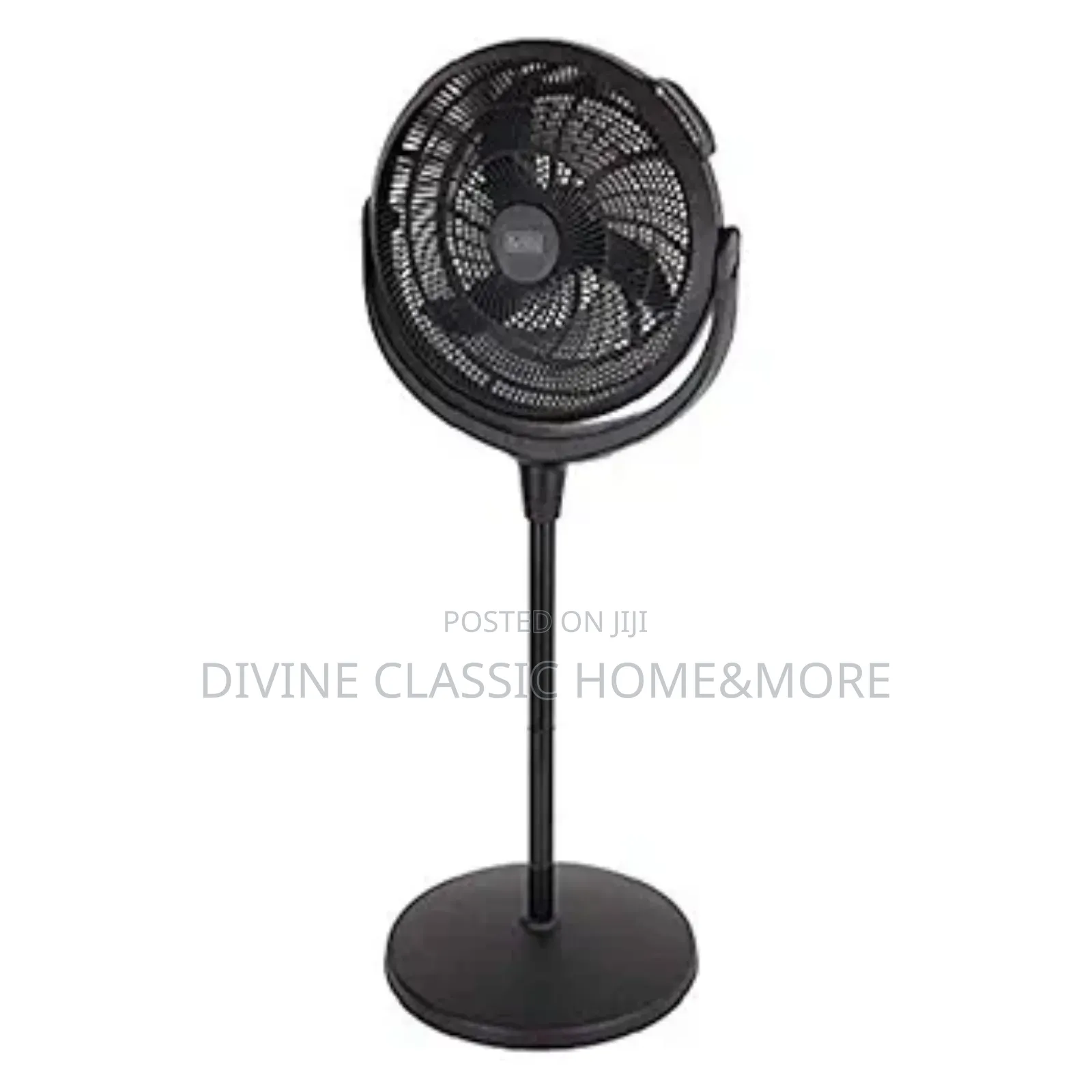 High Velocity Pedestal Desk Fan With 3 Adjustable Heights, 7.5 Hours