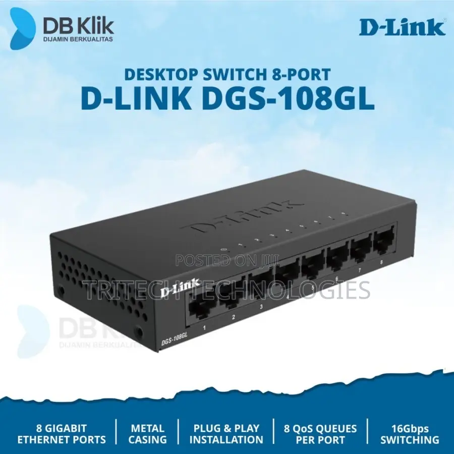8-Port Gigabit Unmanaged Desktop Switch DGS-108gl