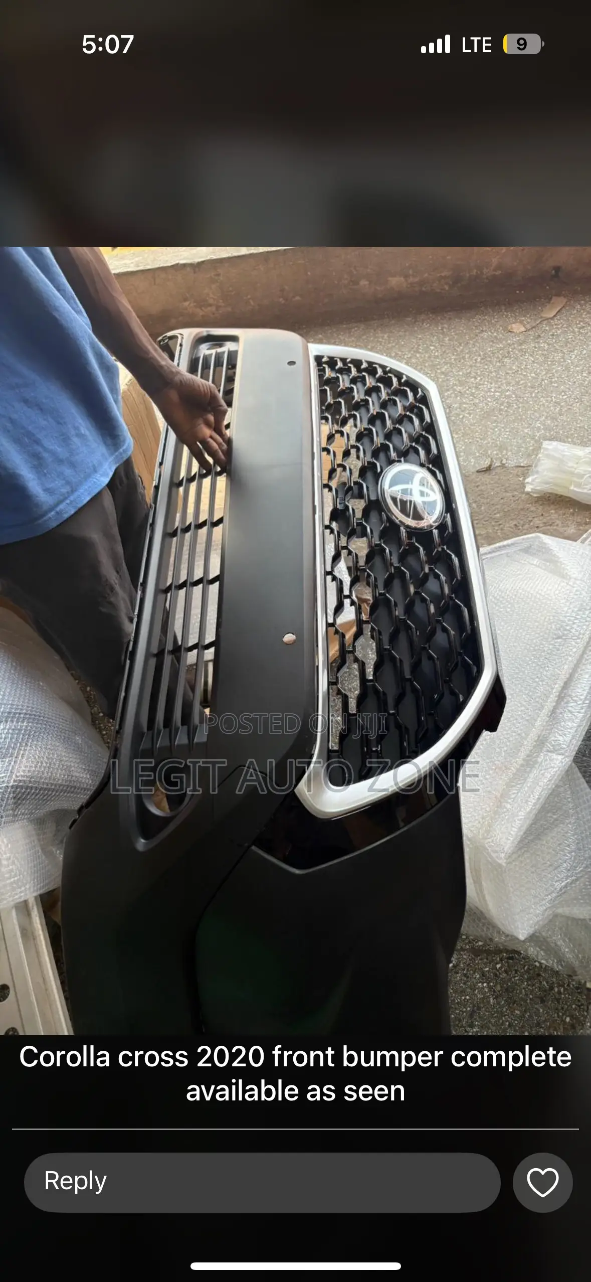 Toyota Corolla Cross 2020,2021, Front Bumper Complete