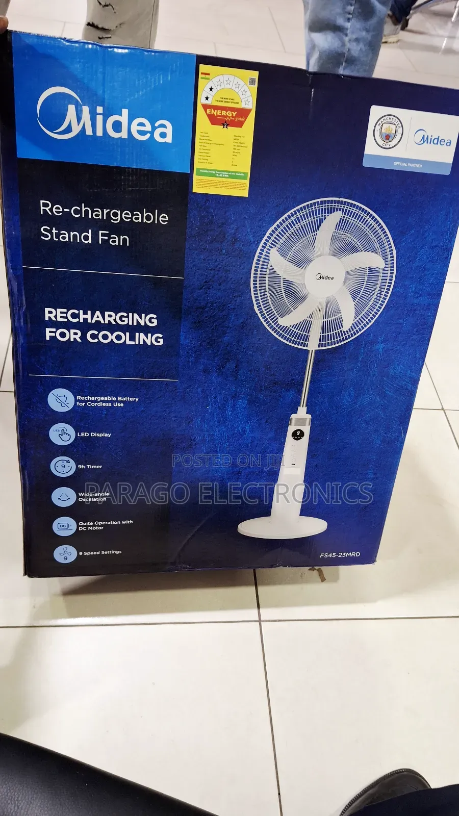 Midea-18′′-Rechargeable-Standing-Fan-Fs45-23mrd