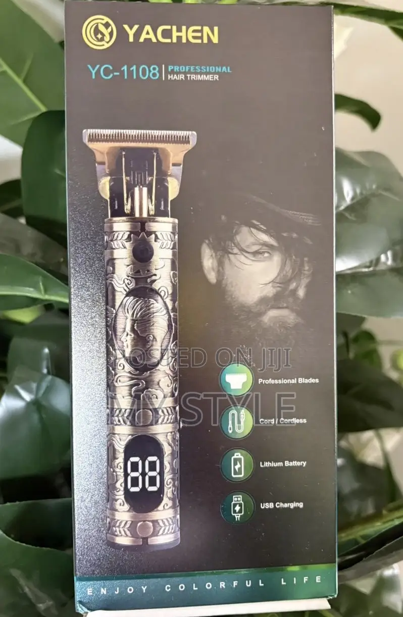 Yachen Professional Hair Trimmer, Wireless Battery Level Indicator