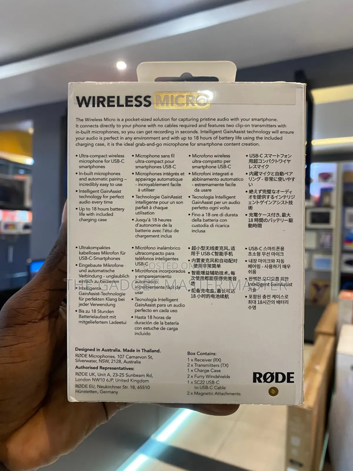 Rode Wireless Micro Ultra-Compact Usb C Microphone