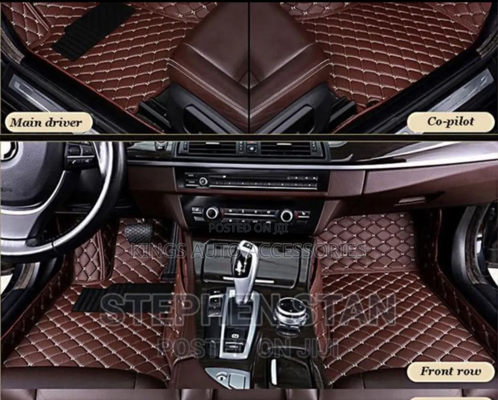 Brown Quality Foreign Leather Floor Mat