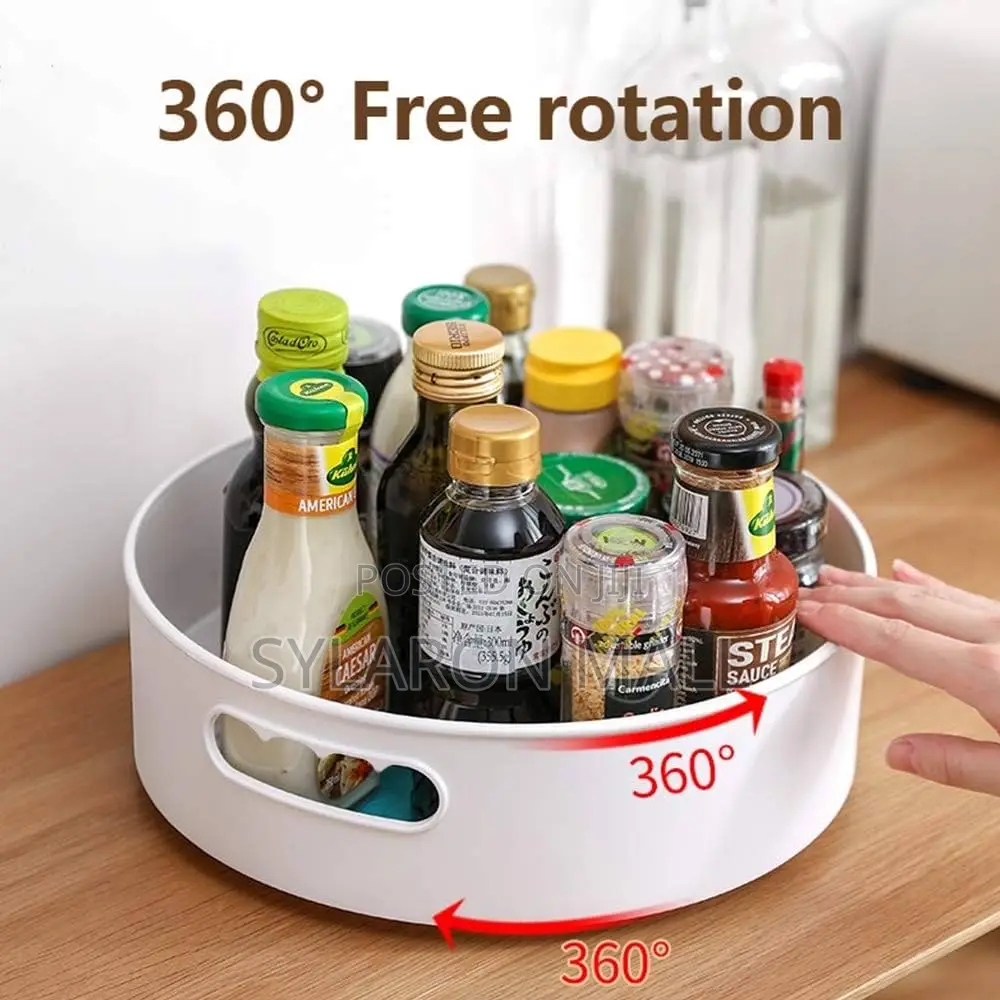 360° Rotating Storage Tray – Multi-Purpose Organizer
