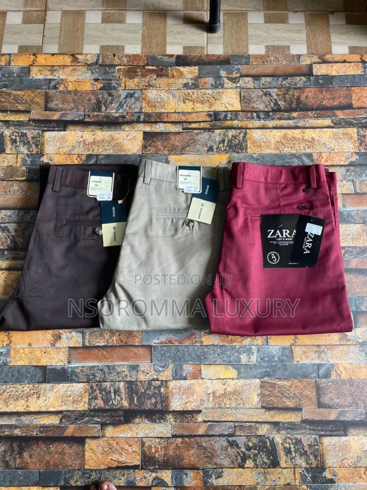 Stretchy Khaki Trousers