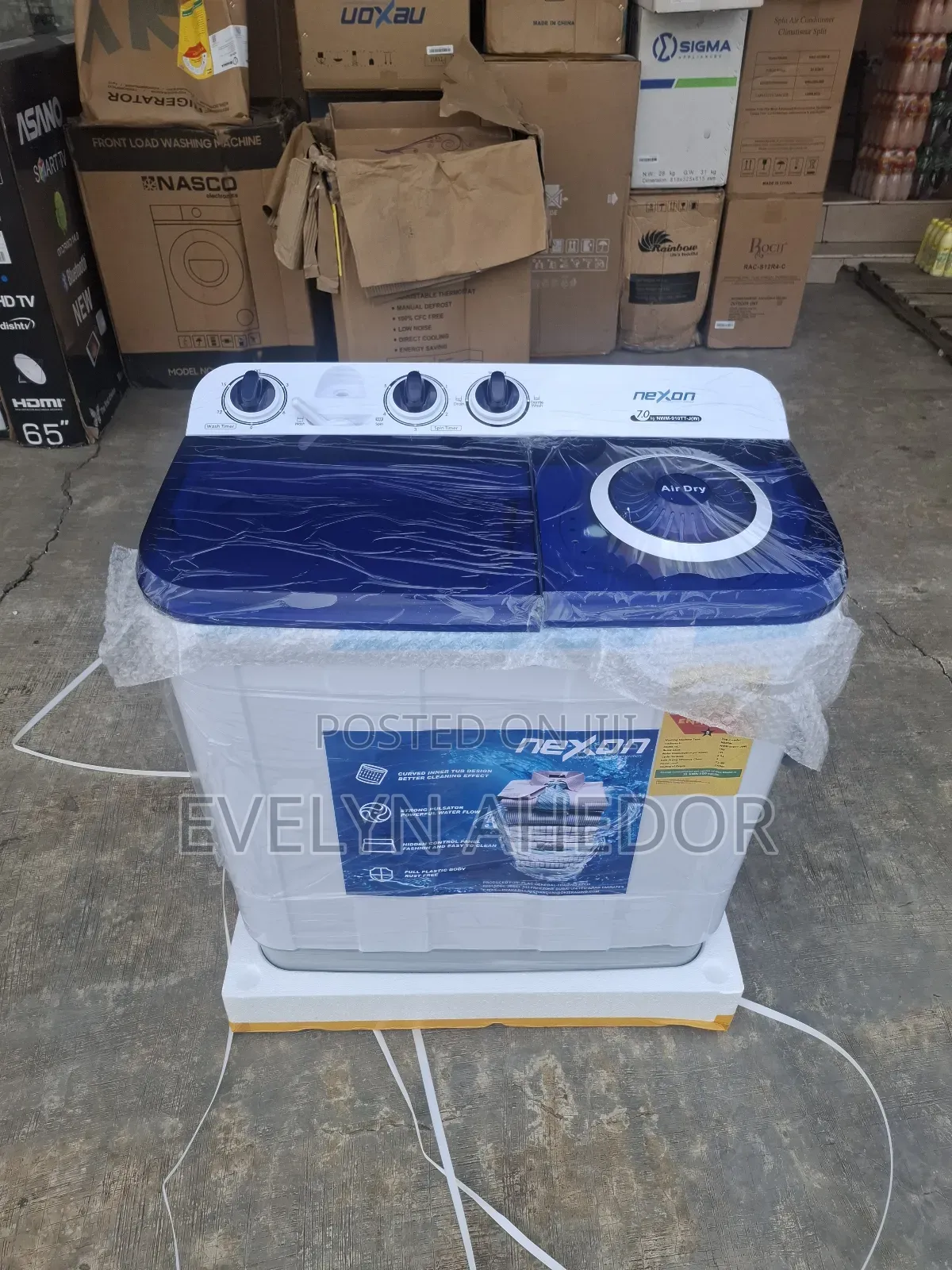 Fast Washing Nexon Washing Machine 7kg Semi Automatic Available
