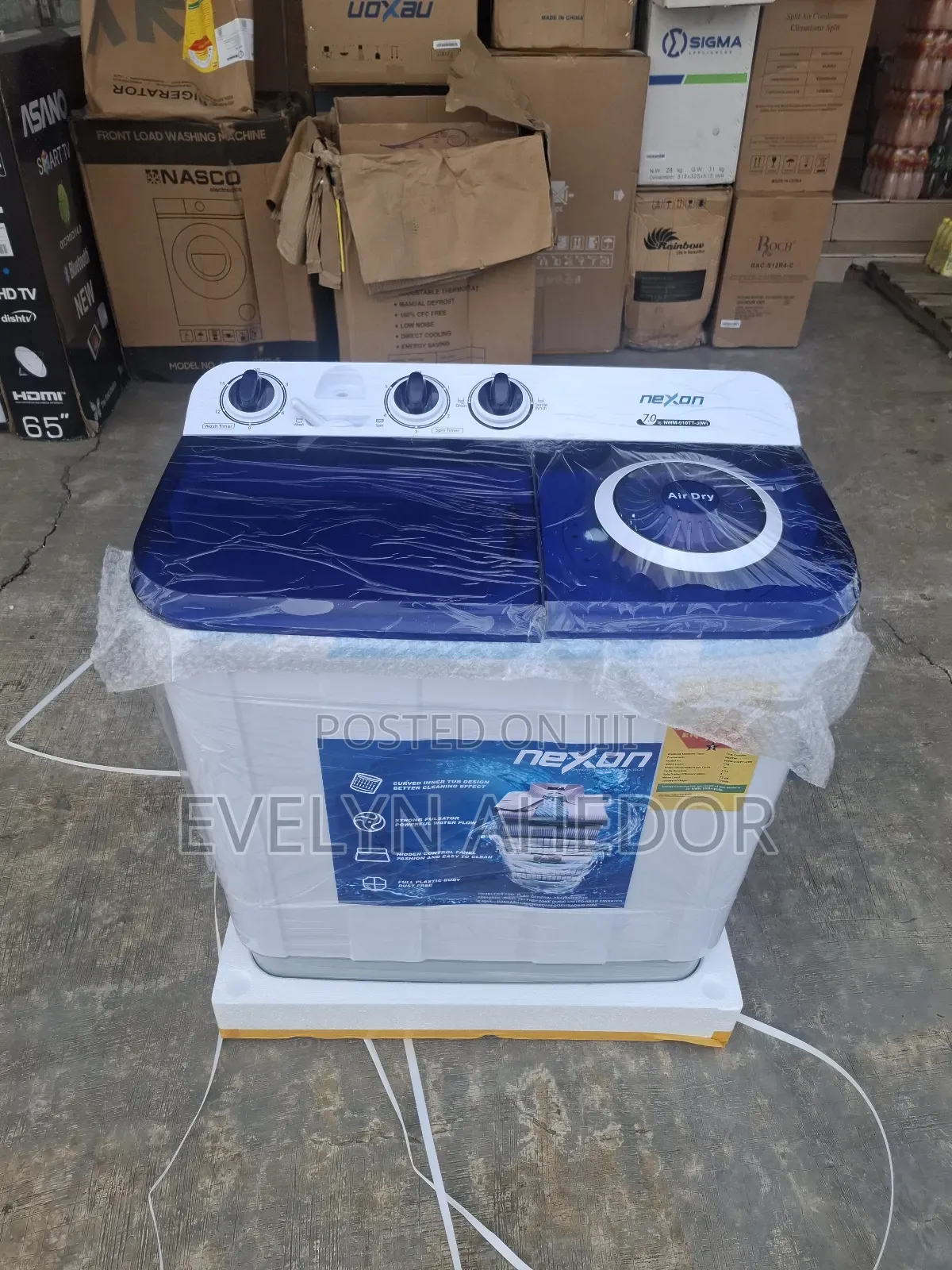Fast Washing Nexon Washing Machine 7kg Semi Automatic Available