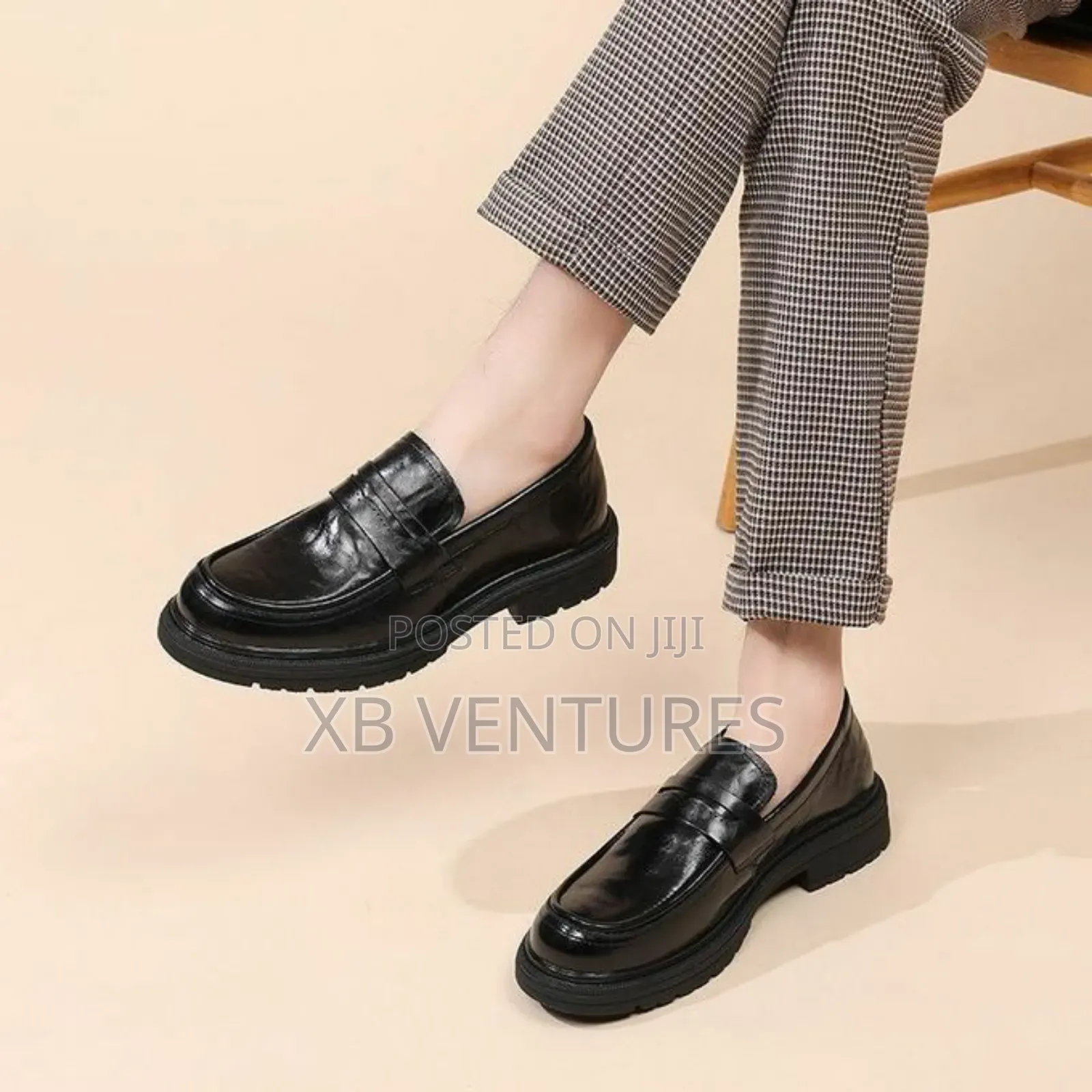 Men's Classic Black Loafers Shoes