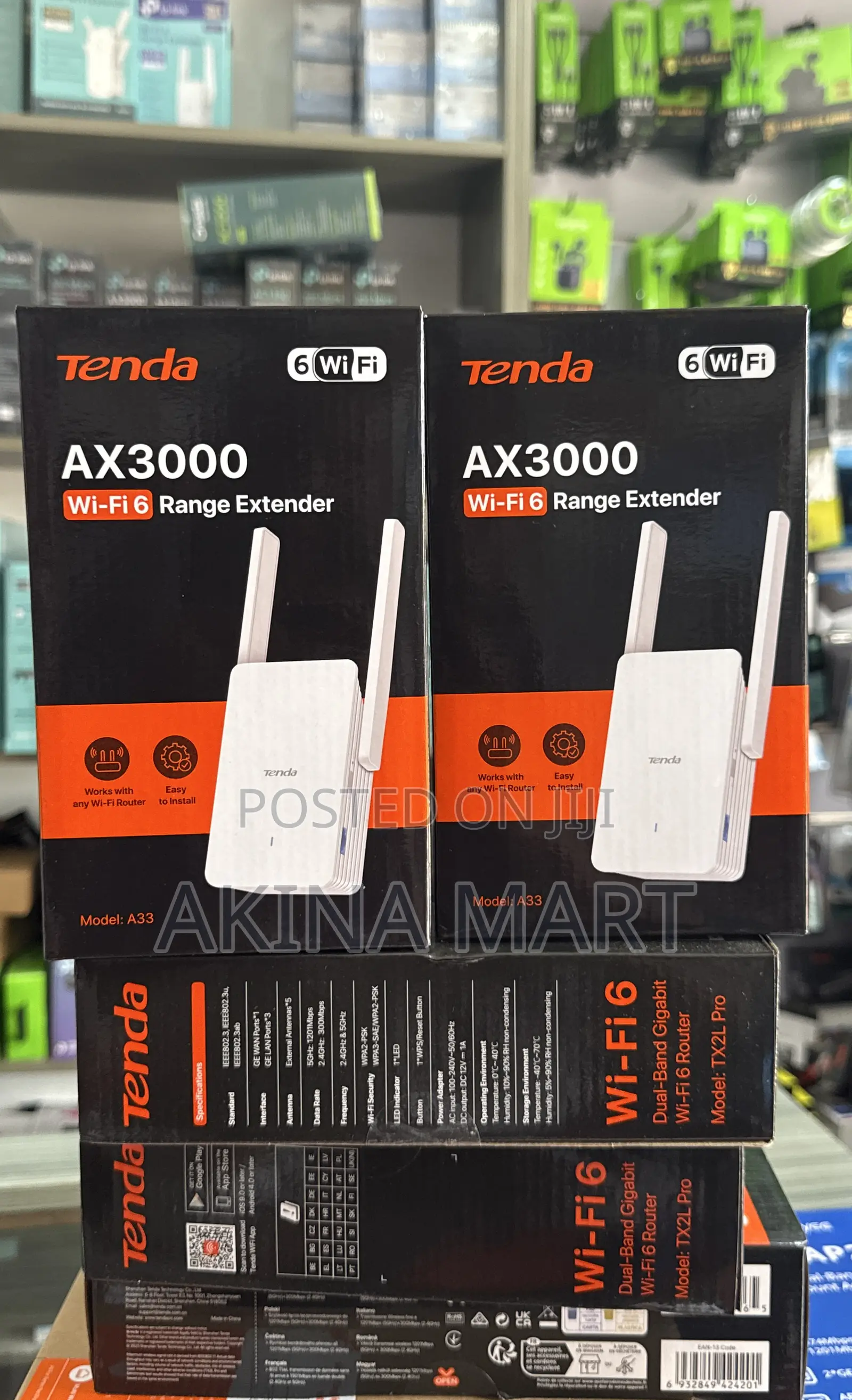 Tenda A33 Wifi 6 Range Extender Ax3000 Tenda A33