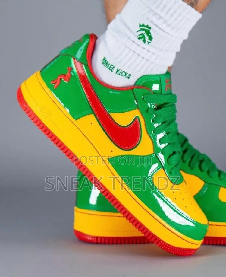 Nike Air Force 1 Mirror Red Yellow N Green