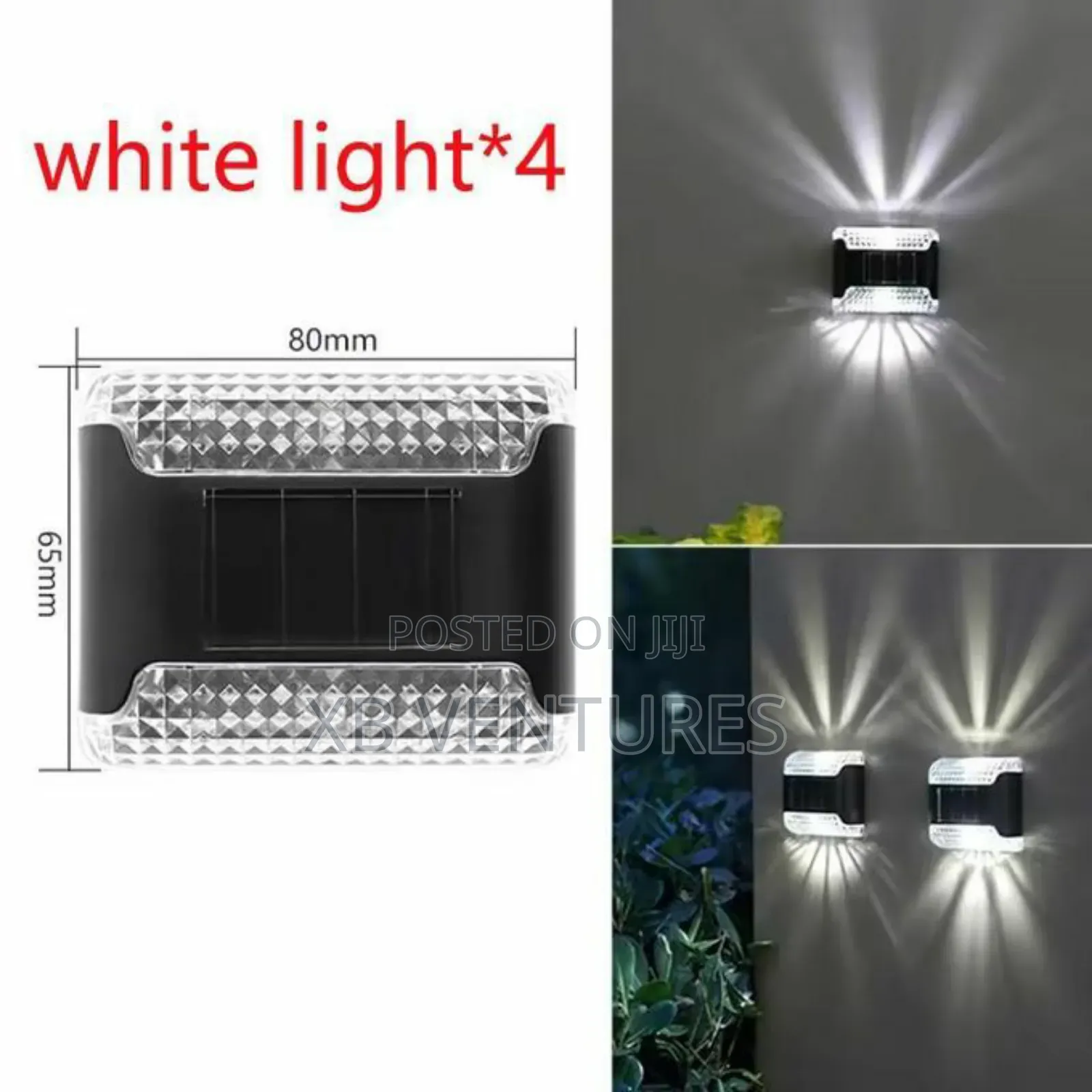 4pcs White Waterproof Led Solar Lamp