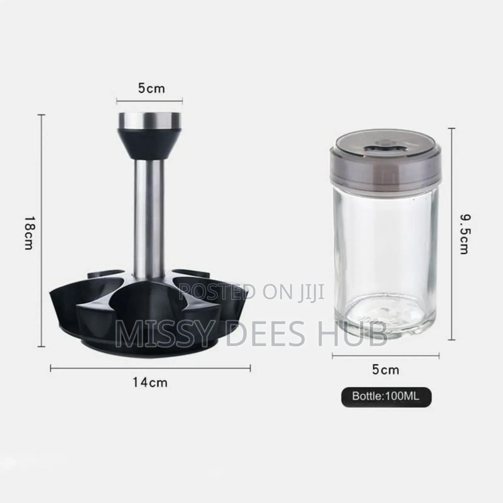 6 Jars Rotating Spice Rack