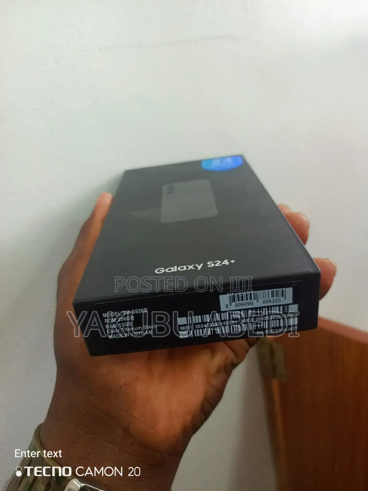 New Samsung Galaxy S24 Plus 256 GB Black