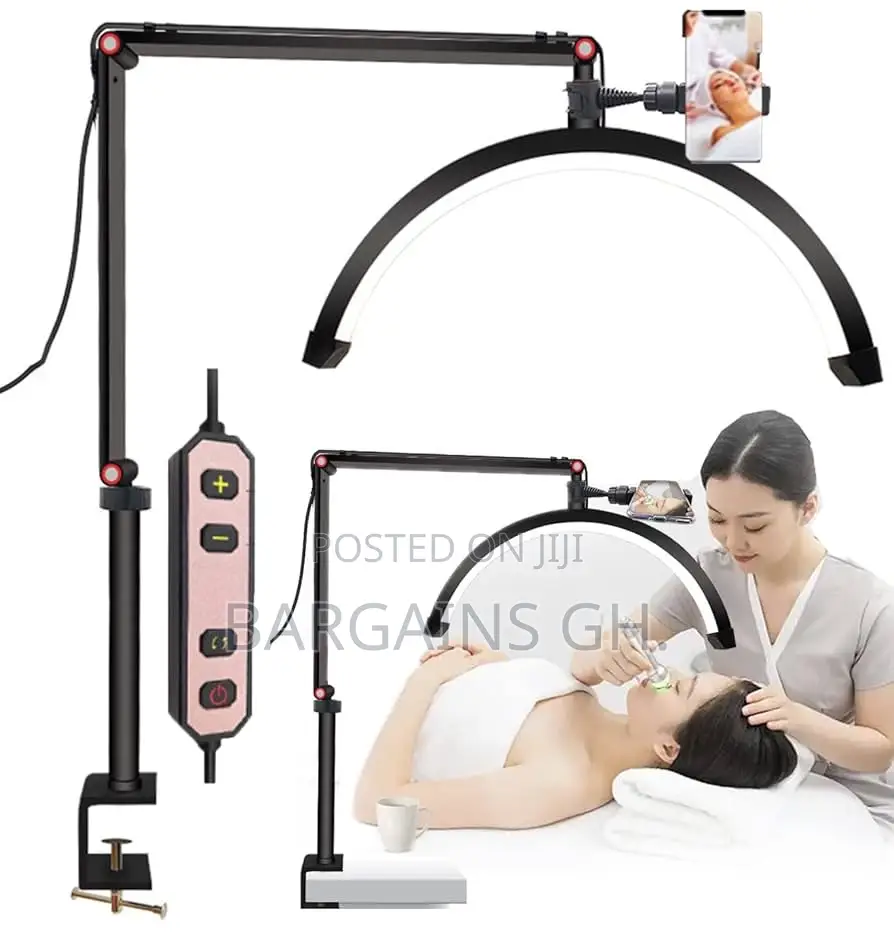 Desktop Telescopic Half Moon Beauty Lamp
