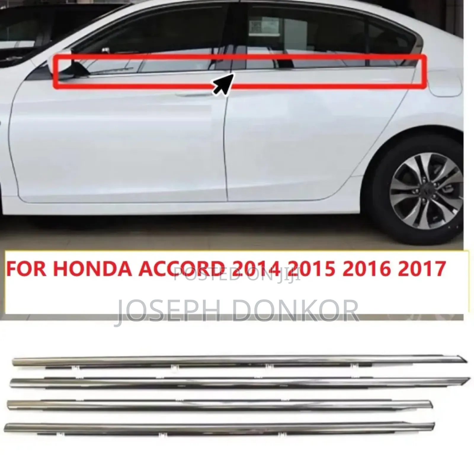 Accord Door Mouth/Weather Strip 2013,2014,2015,2016,2017 Set 4 Pieces