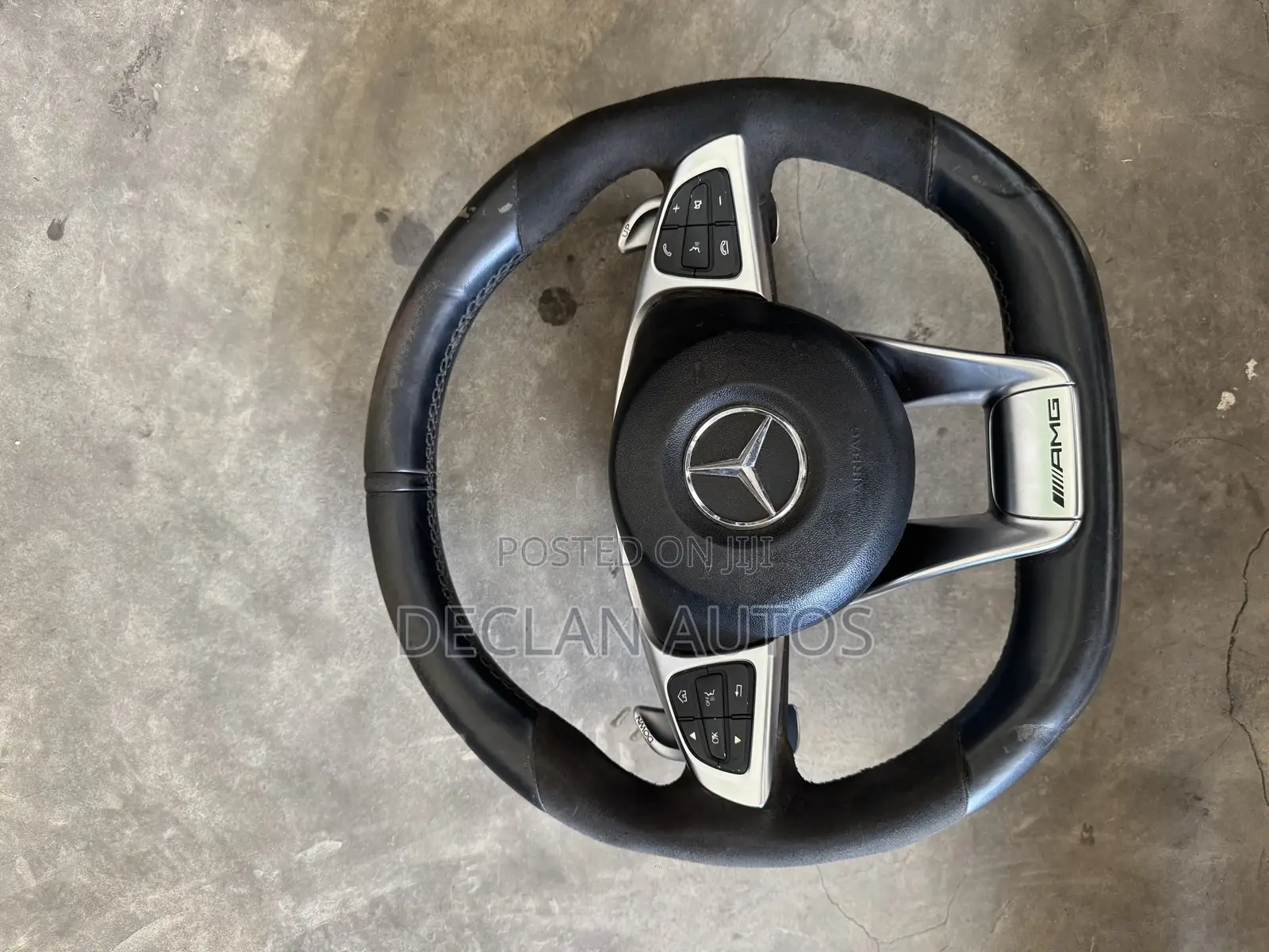 Full Leather Steering Wheel For Mercedes-benz Amg W205 C300