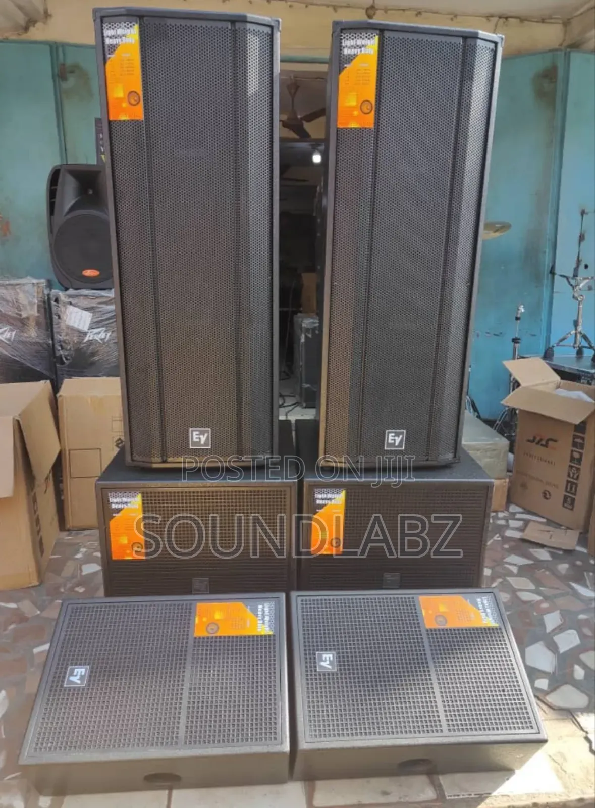Electro-voice Full Range, Single Bass Speakers And 15" Stage Monitors