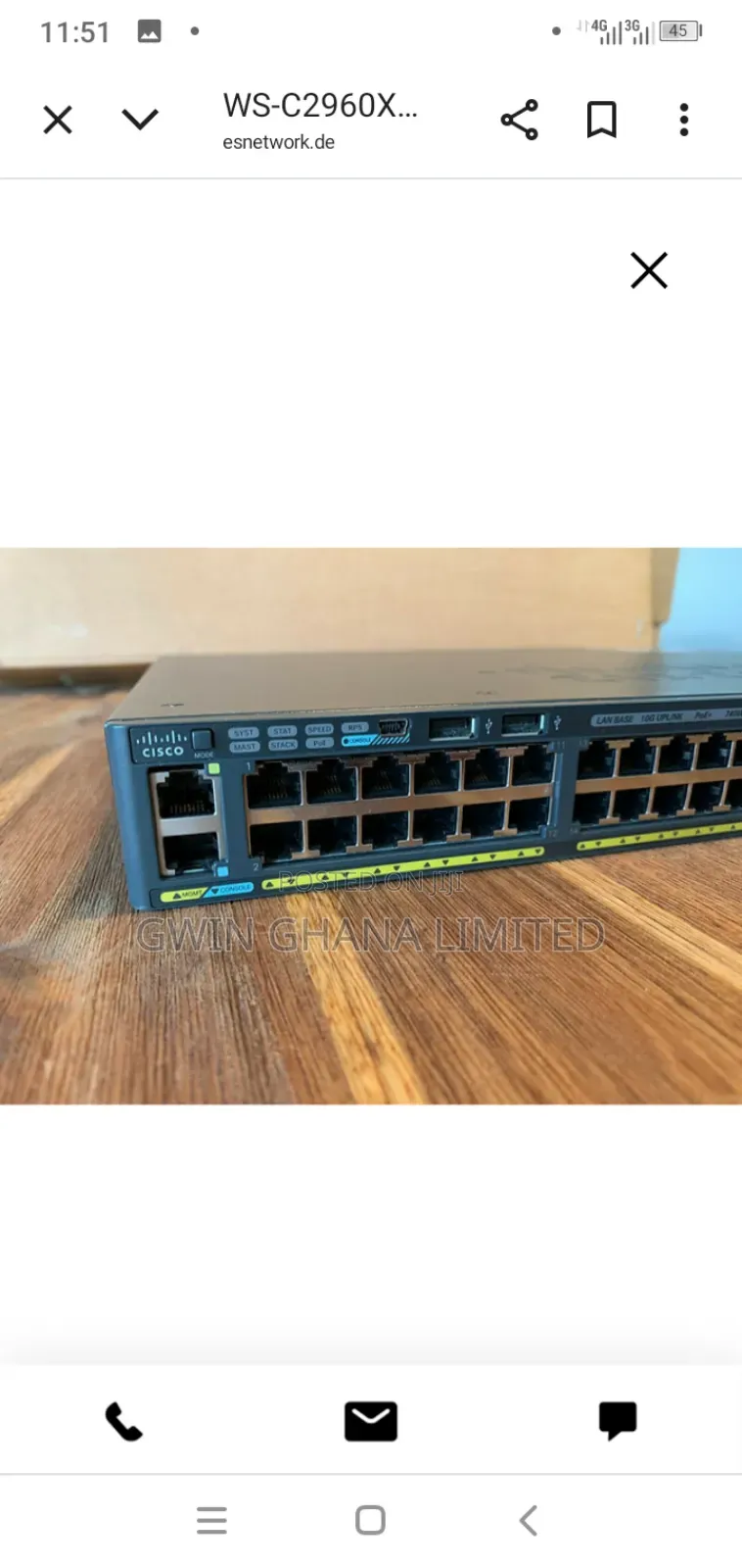 Cisco 2960-X KCC-Rem-Tny-Ws-C2960. 48port Gigabit Managed Switch +Sfp