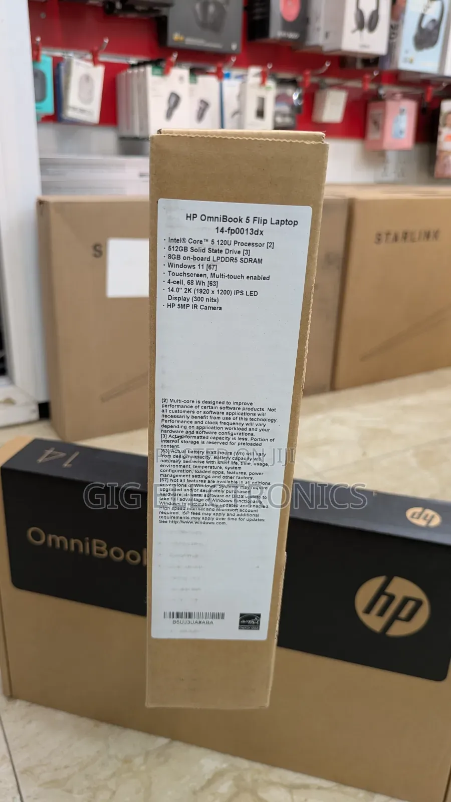 New Laptop HP OmniBook 5 Flip 8GB Intel Core 5 SSD 512GB