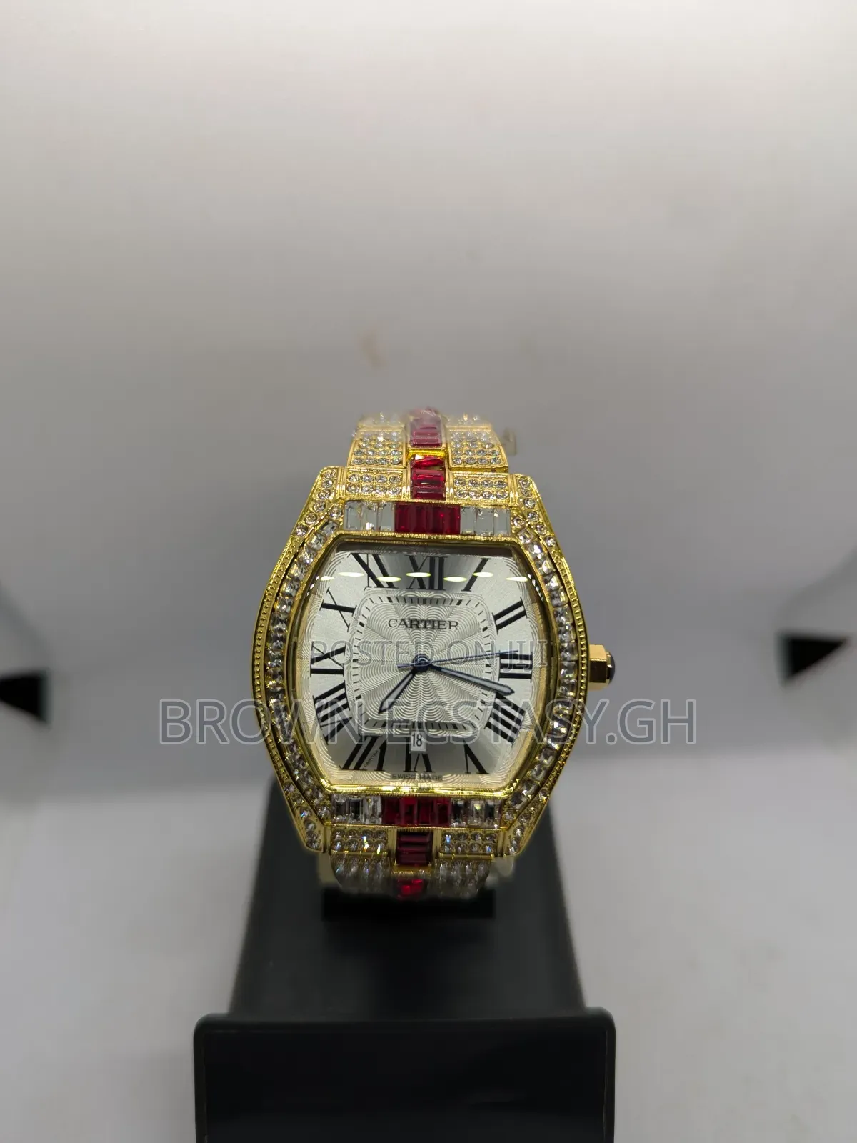 Iced Out Cartier Roadster Watch
