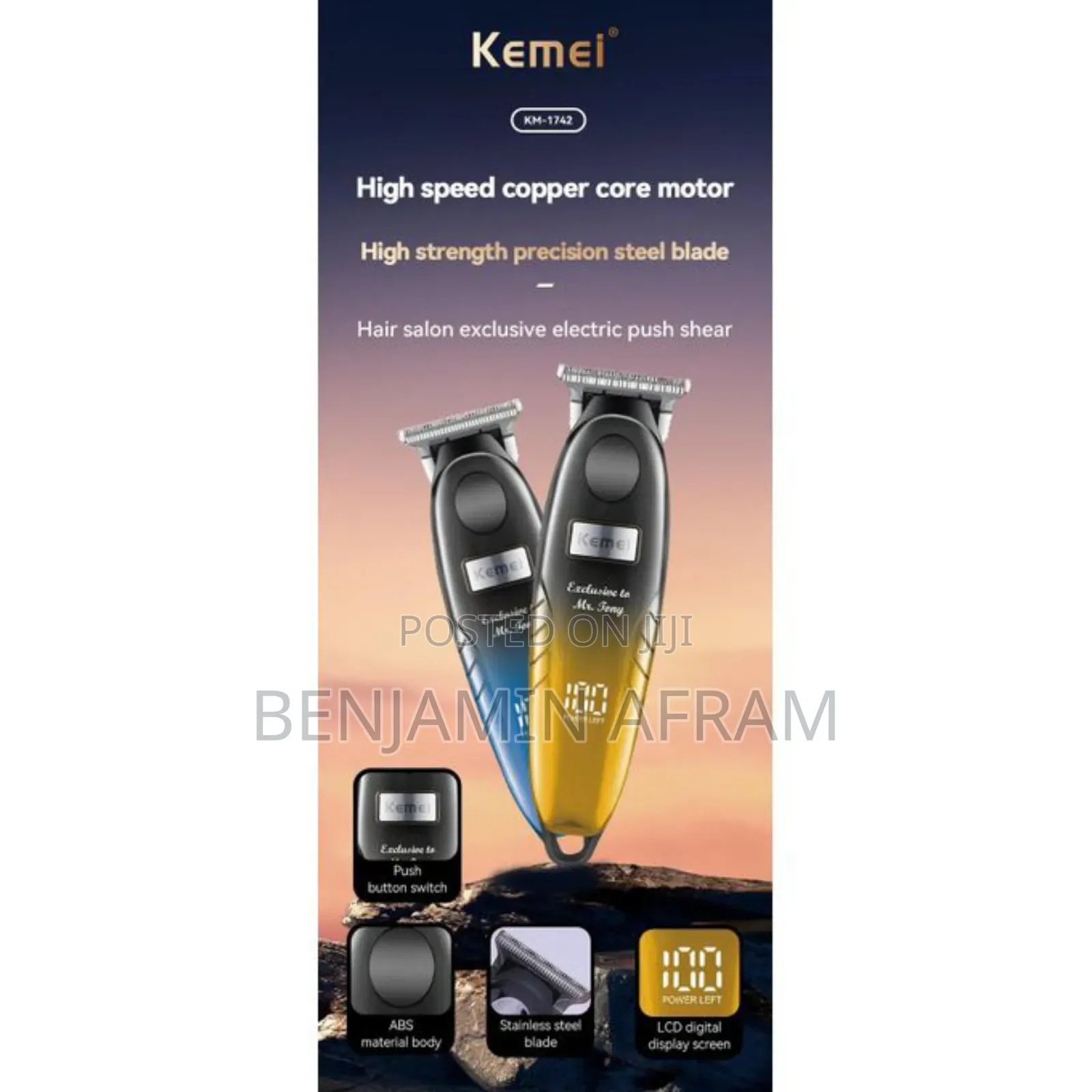 Mr Tony Rechargeable Kemei Hair Clippers.