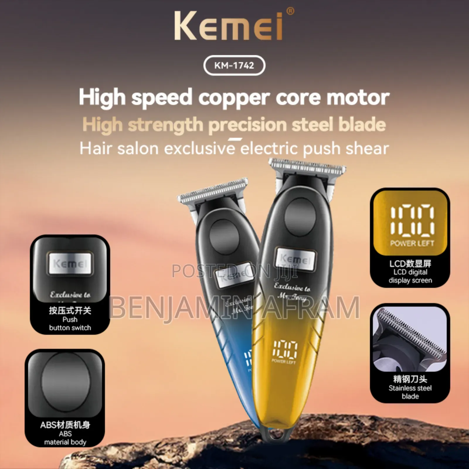 Exclusive Cordless Hair Trimmer Km-1742