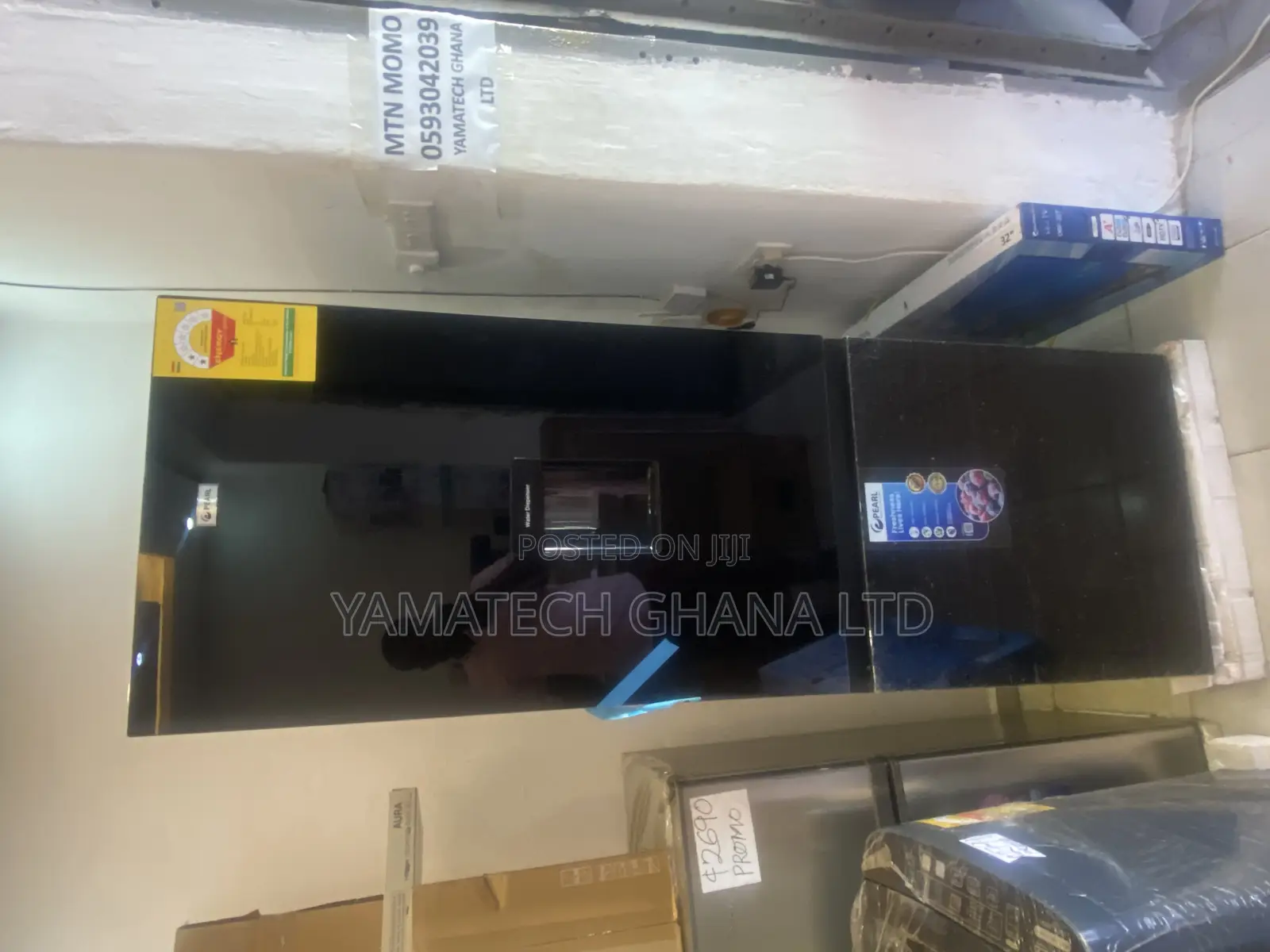 Pearl 309l Fridge ,With Dispenser And Bottom Freezer +Mirror Design