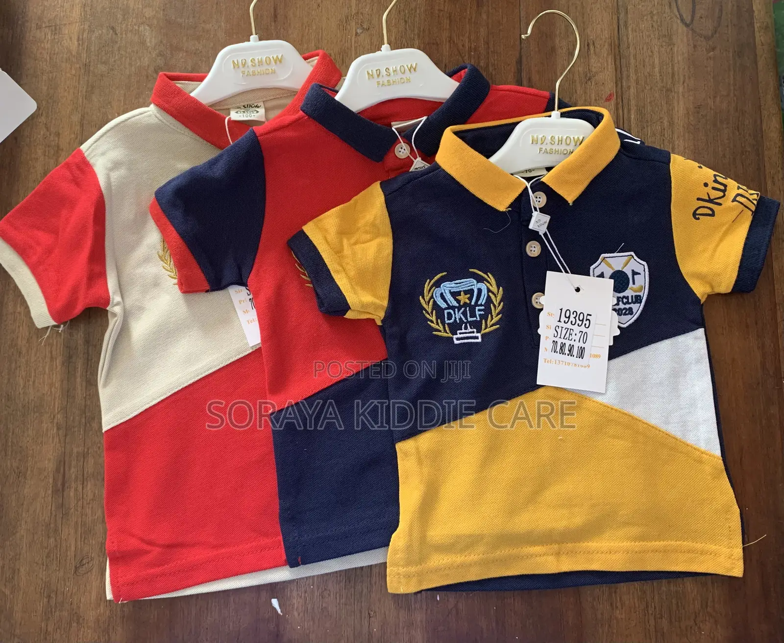 Polo Shirt and Jean Shorts Set