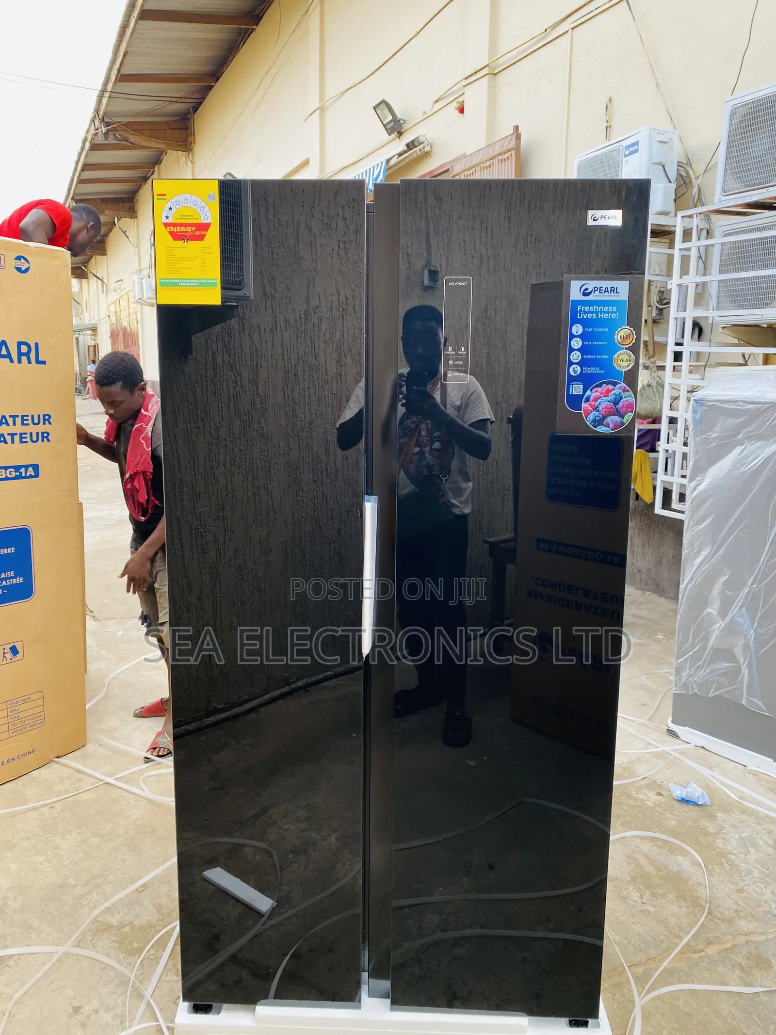 Super Cool Pearl 436 Liters Side By Side Fridge With Mirror Surface