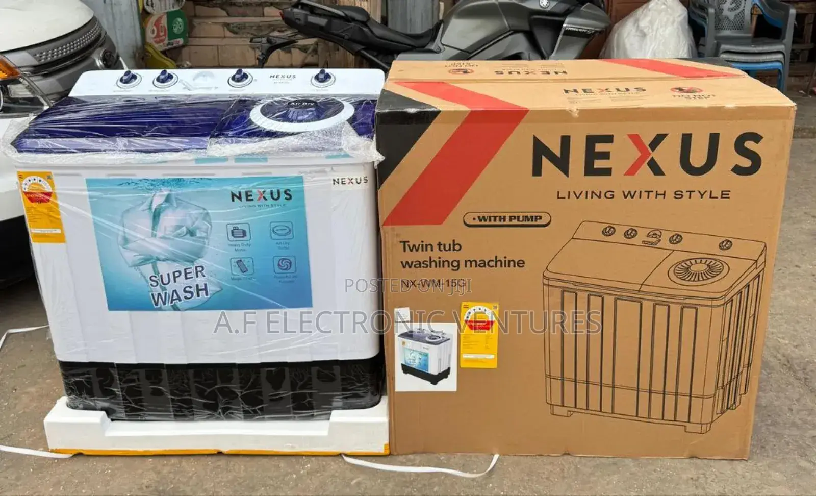 Nexus 15kg Twin Tub Washing Machine