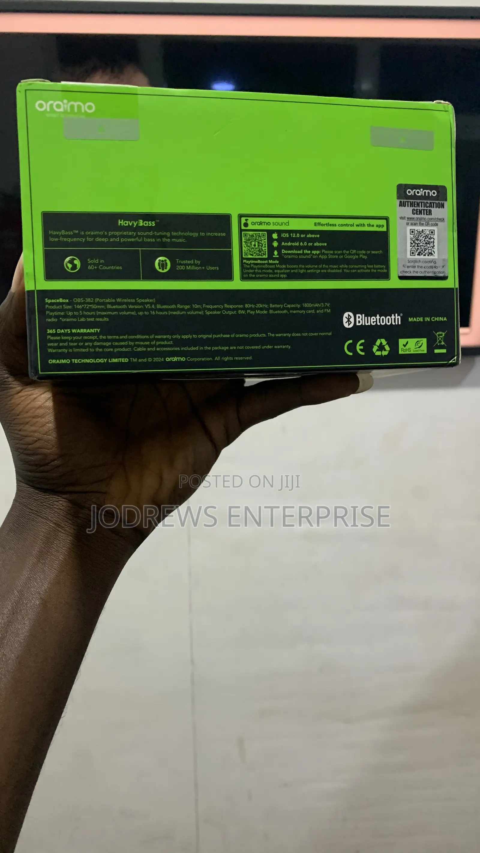 Oraimo Spacebox 8w Fm Wireless Speaker