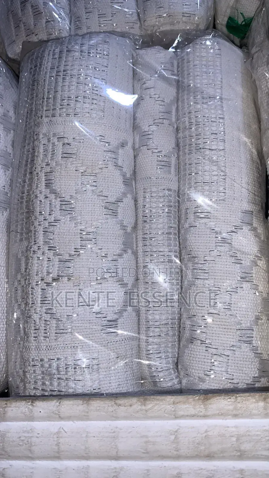 White Handwoven Kente