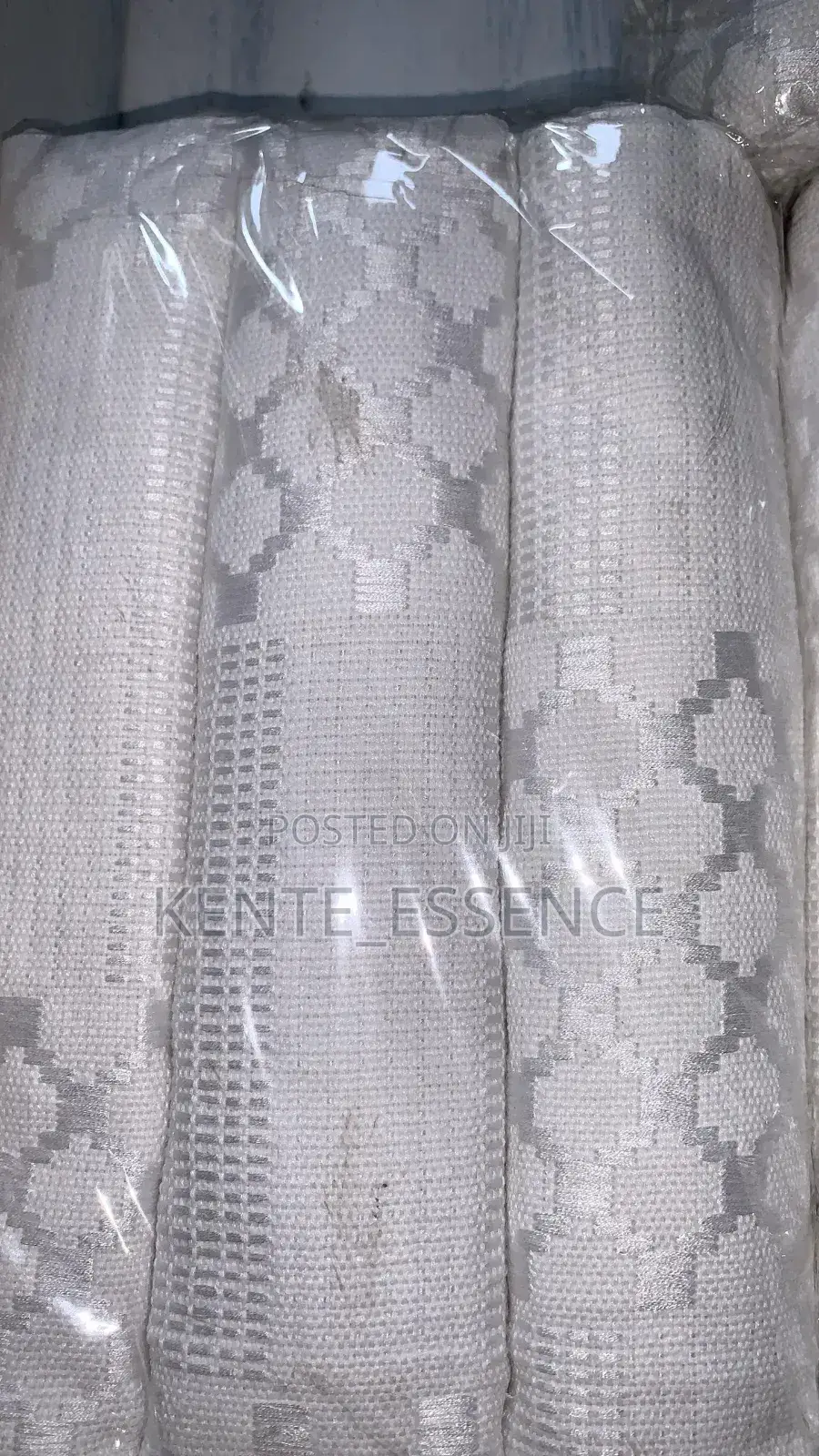 White Handwoven Kente