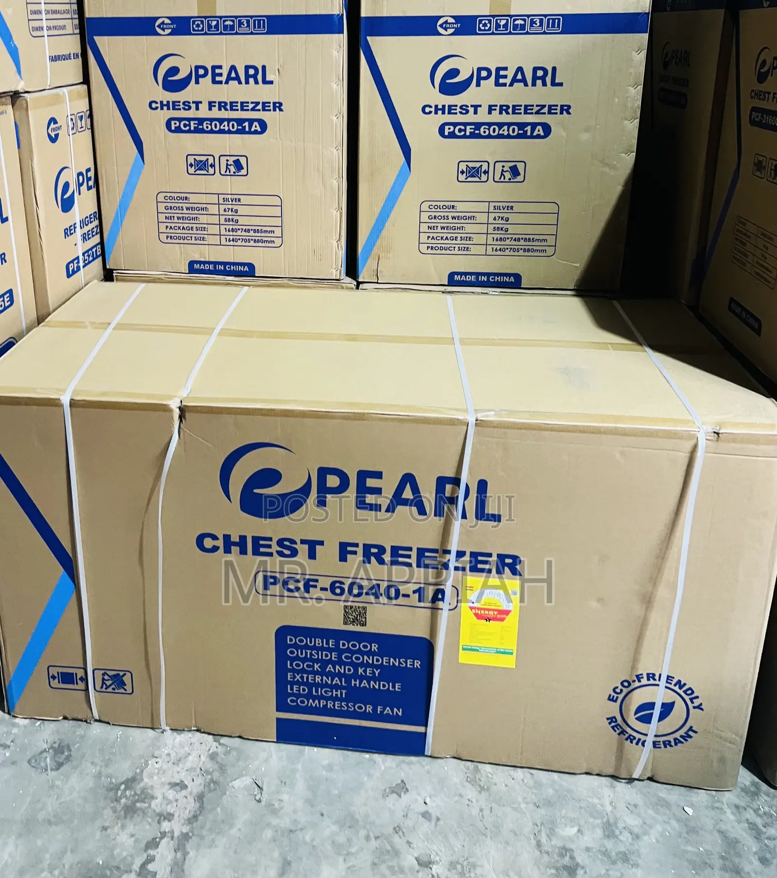 Energy Sufficient Pearl PCF-6040-1a 508liter Single Door Freezer 
