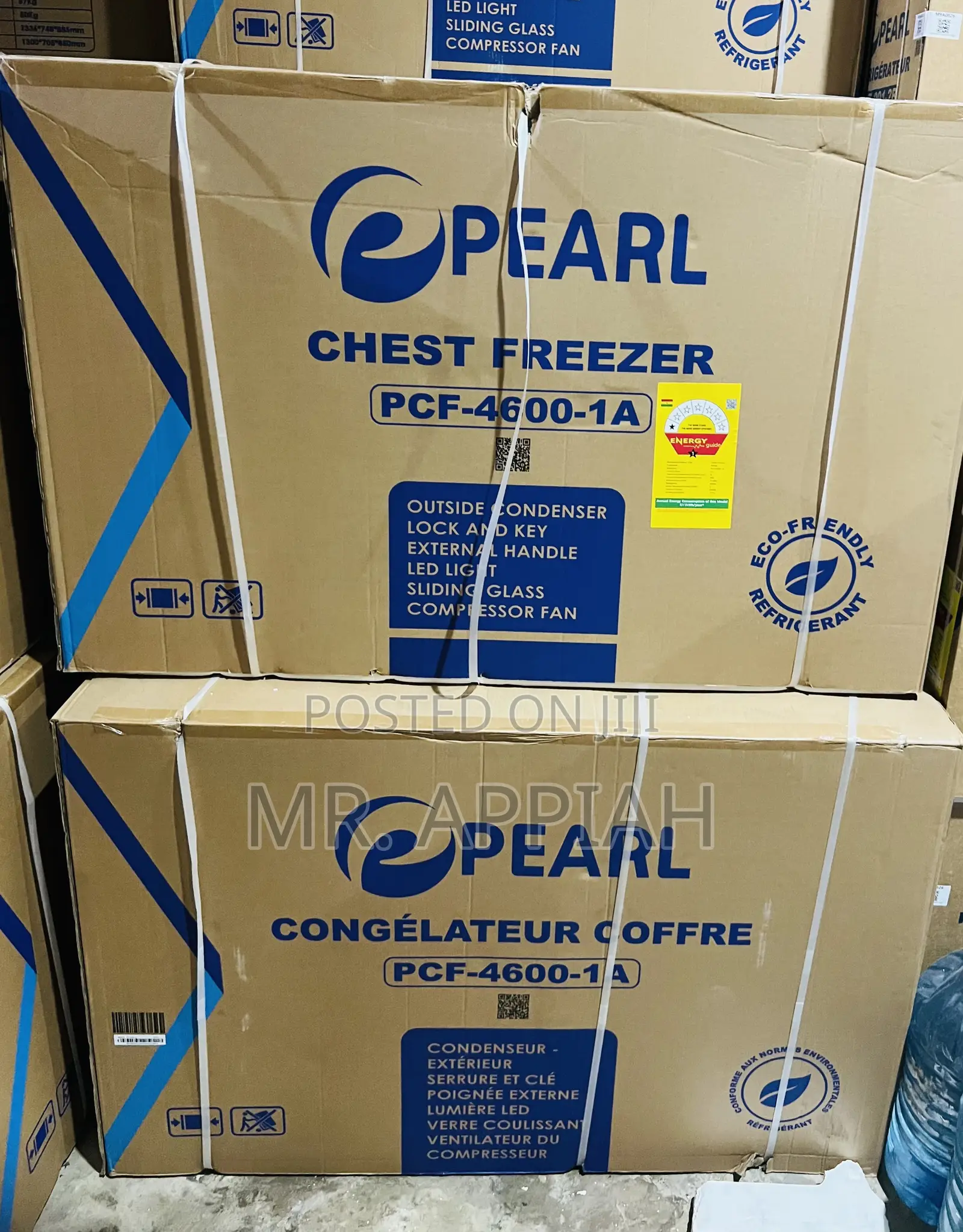 Energy Saving Pearl PCF-4600-1a 380ltrs 1 Door Electric Freezer.