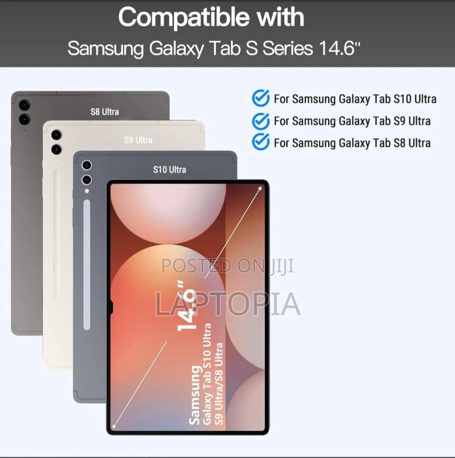 Samsung Magnetic Keyboard –Tab S10/S9/S8 Ultra (14.6”)
Bluetooth