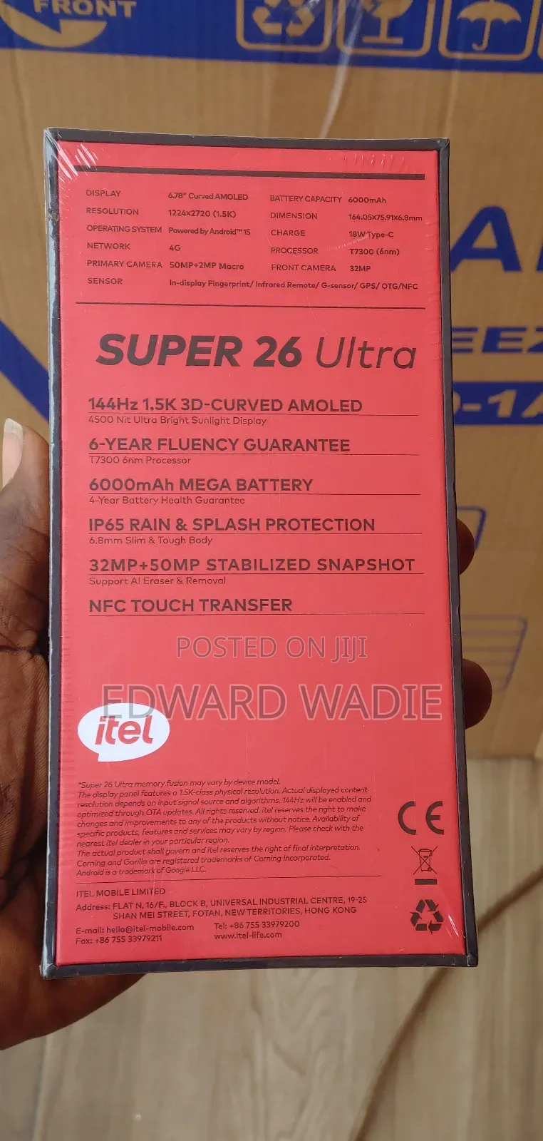 New Itel S26 Ultra 256 GB Black