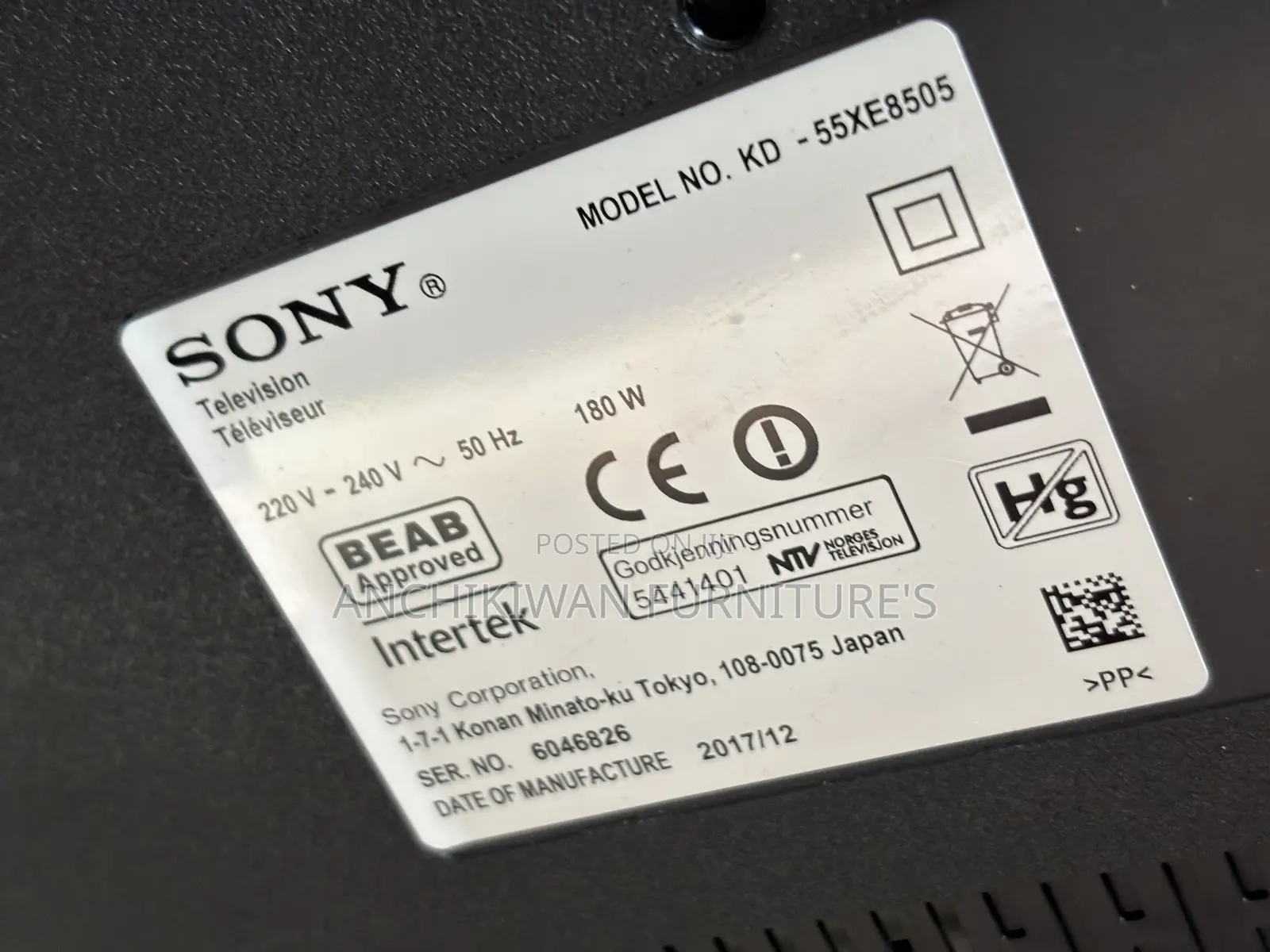 Sony Android 55 Inches Uhd Tv (Cash on Delivery)