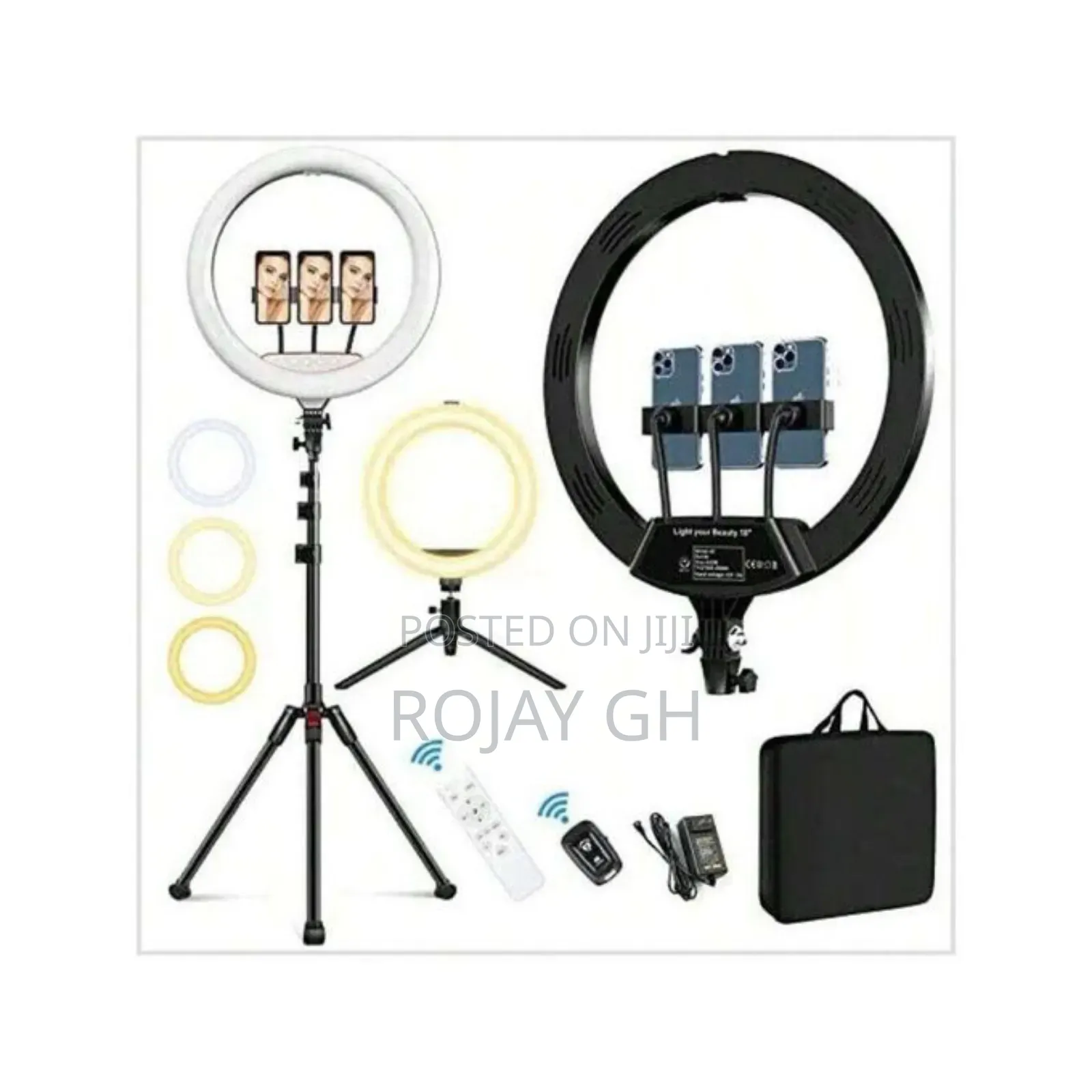 22 Inches Ring Light With Tripod Stand and 3pcs of Phone Holders