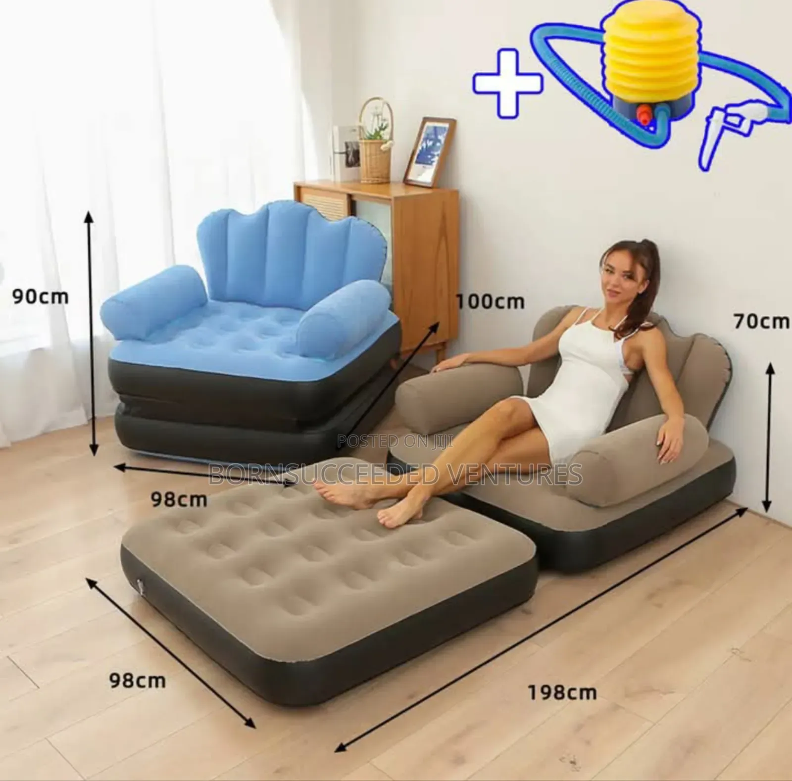 Portable Inflatable Sofa Bed Available