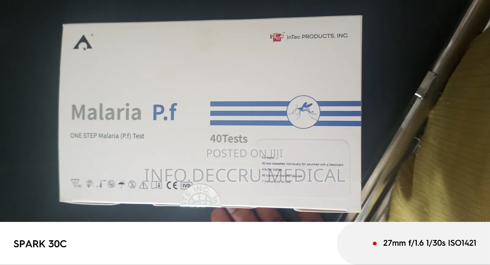 Malaria (One Step Malaria Pf Test, 40 Pieces)