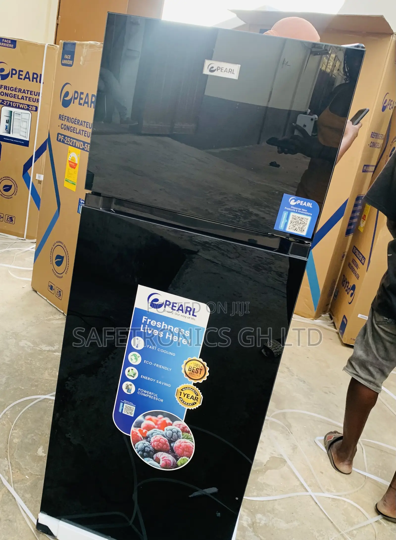 Buy Unique Pearl Bottomfreezer 208l Electric Pf-252tbg-5e Fridge
