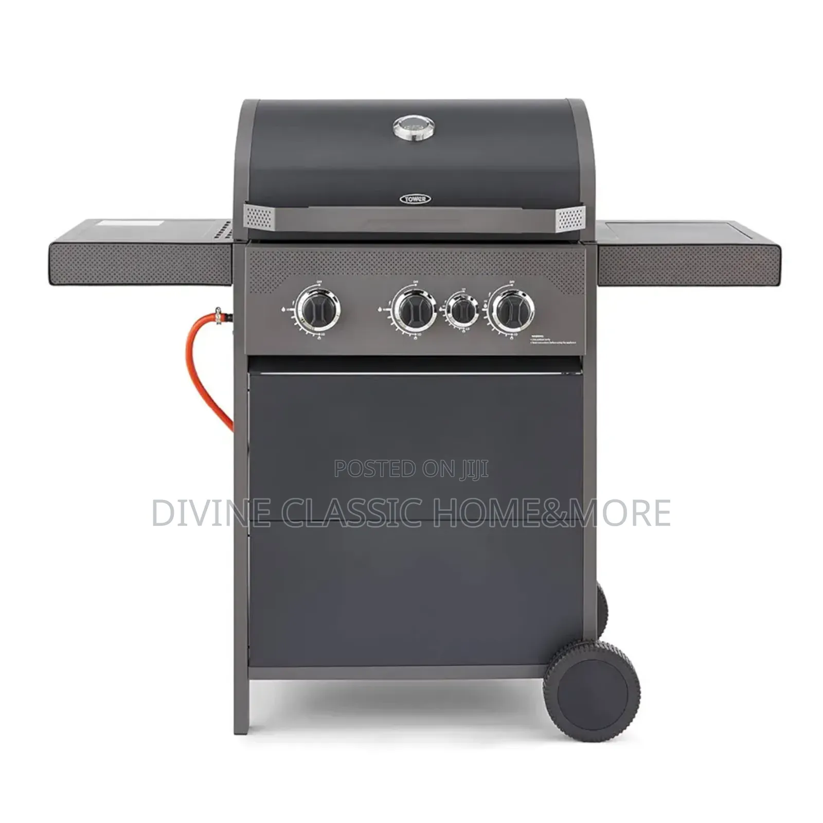 Tower Stealth 3000 4 Burner 3+1 Porcelain Gas Bbq+ Side Burner
