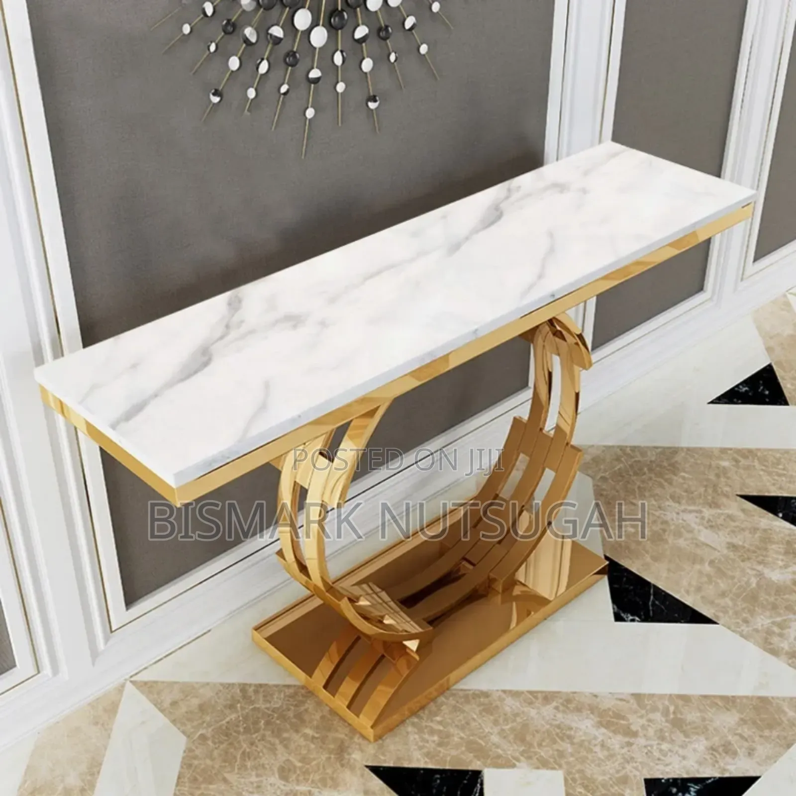 Luxury Marble Top Console Table