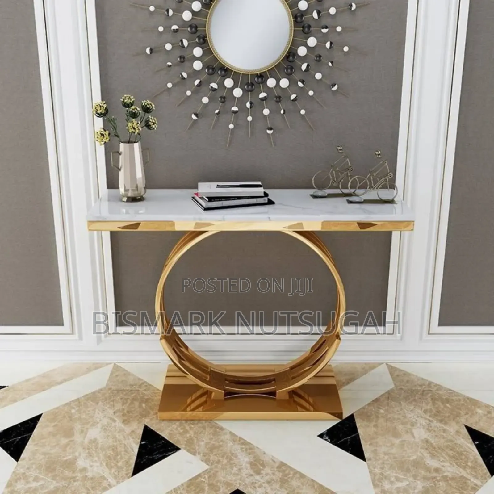 Luxury Marble Top Console Table