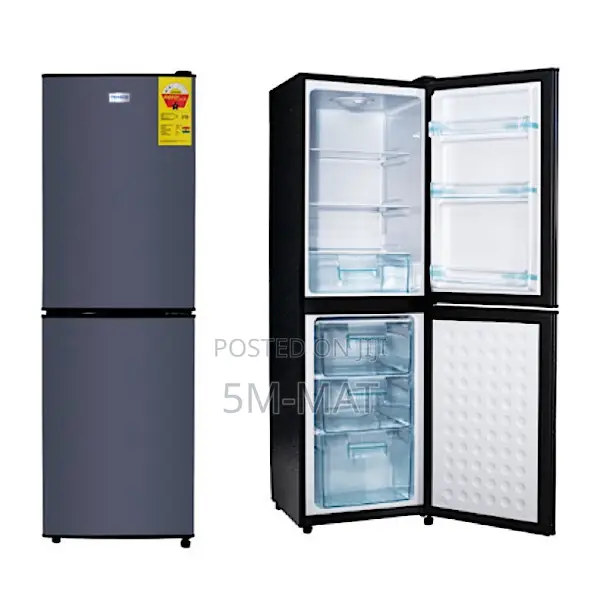 Dark Gray Nasco 158l Double Door Bottom Freezer Fridge Nasd2-20fl
