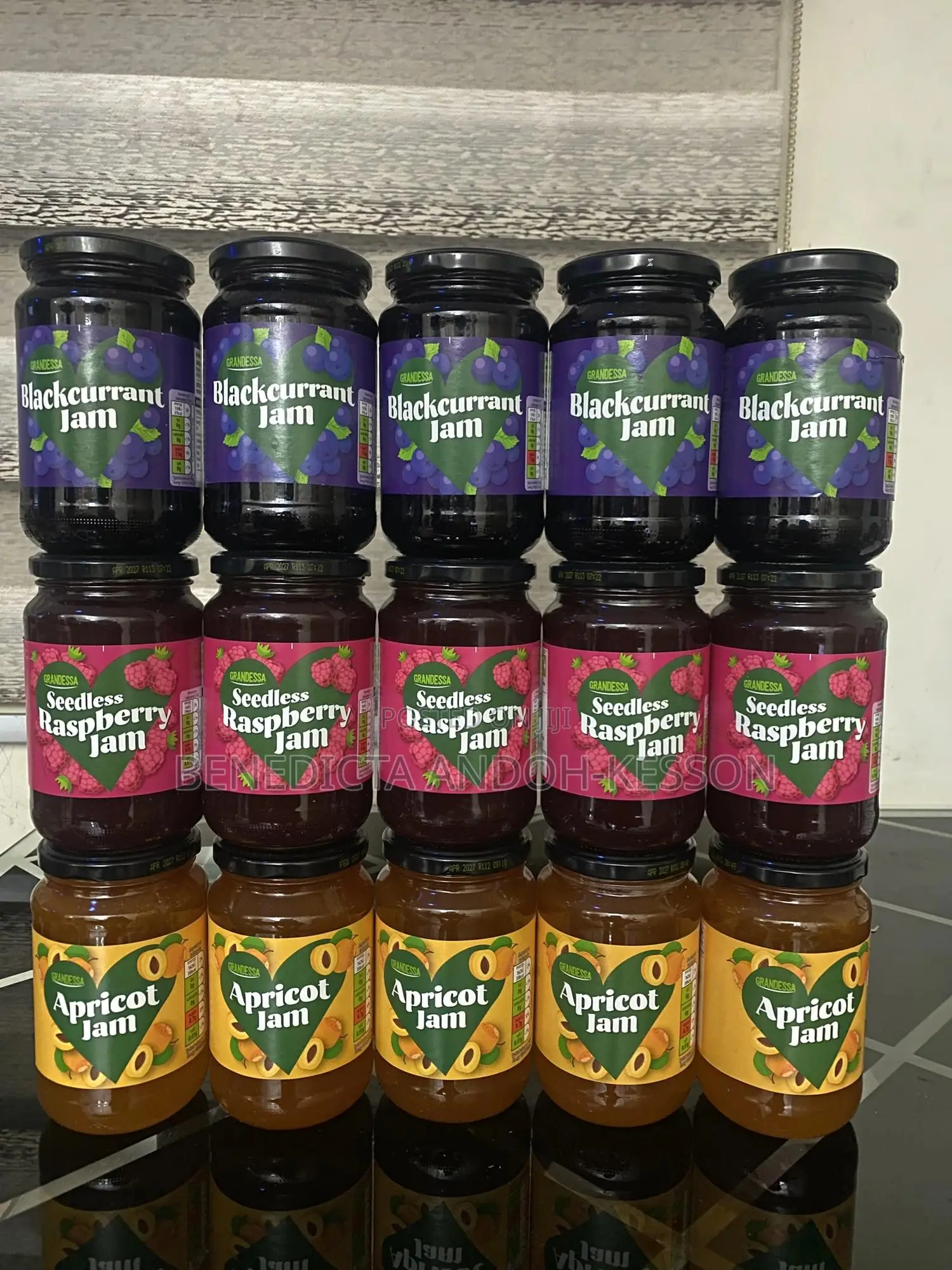 Grandessa Jam ( Apricot, Black Currant and Seedless Raspberries Jam)