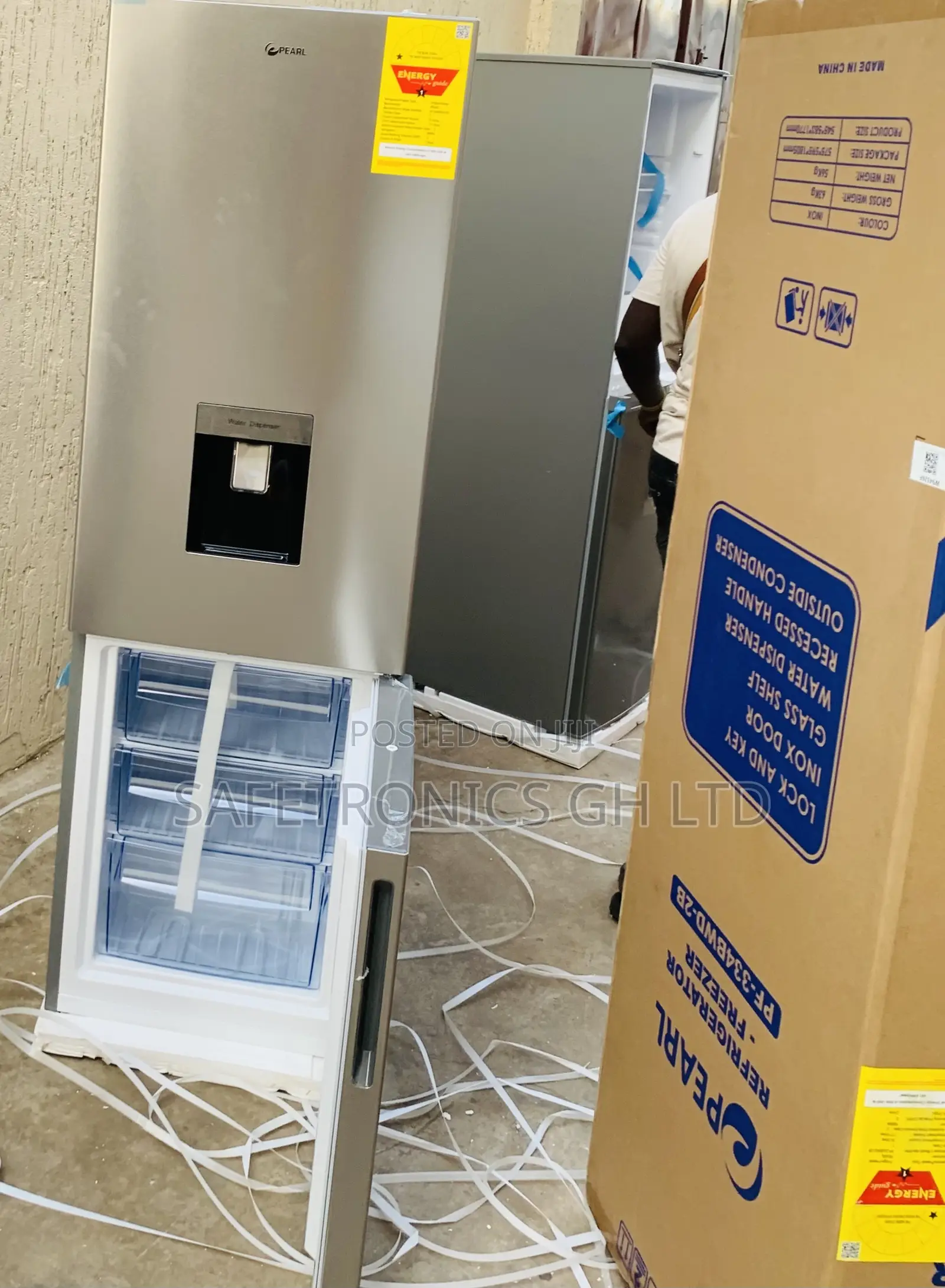 Approved 2 Doors ~~ Pearl Pf-334bwd-2b Bottomfreezer 251l Electric