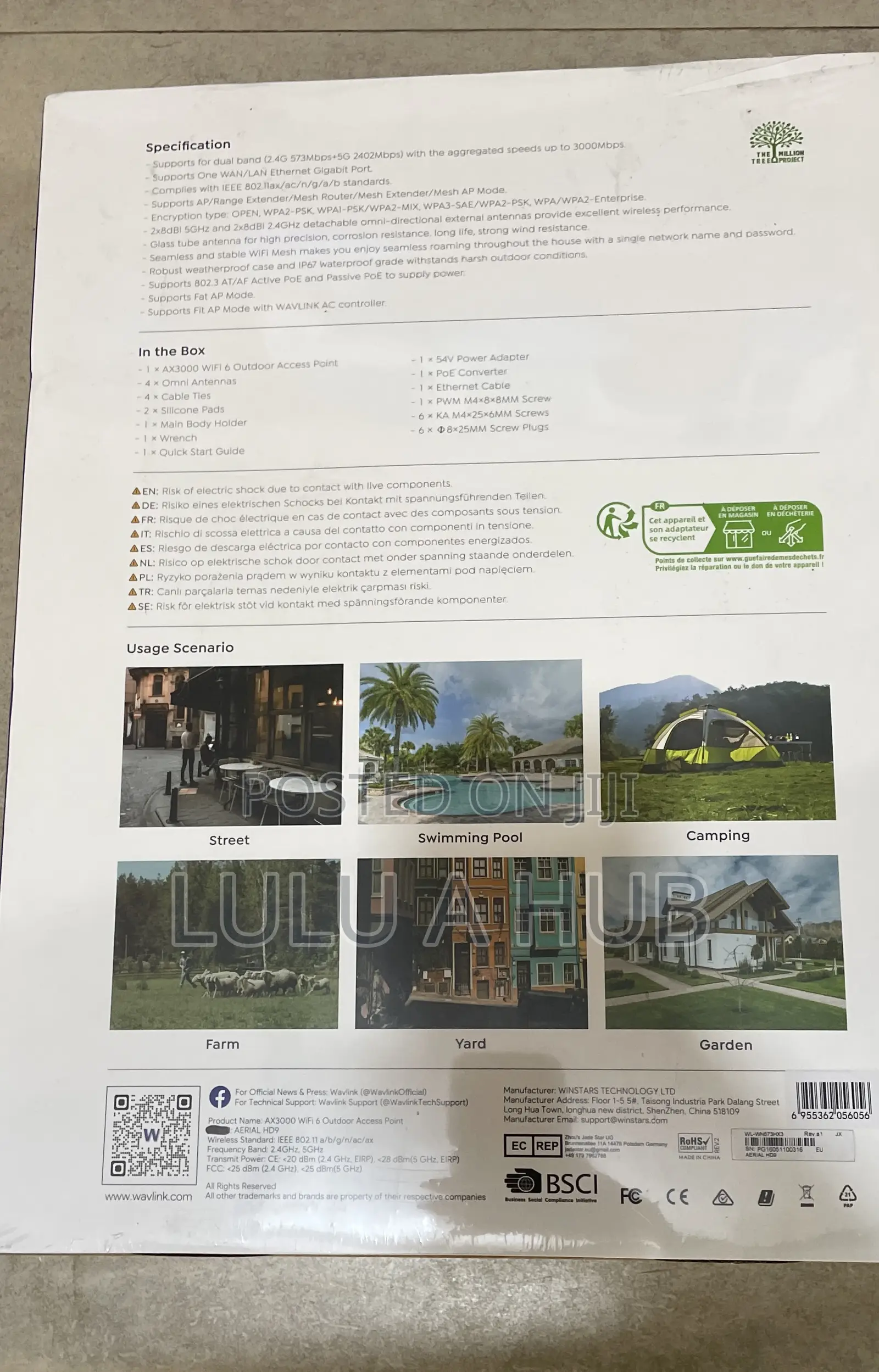 Wavlink Ax3000 Wifi 6 Outdoor Access Point