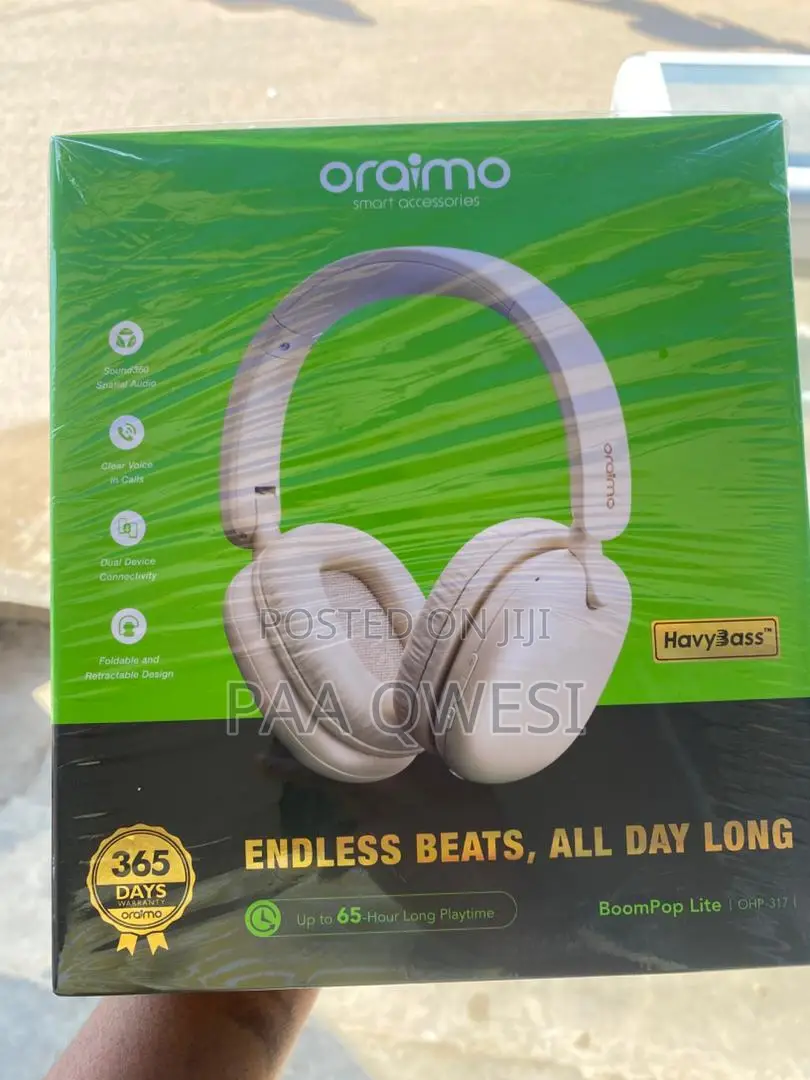 Oraimo Boompop Lite Bluetooth Headset – Long Playtime